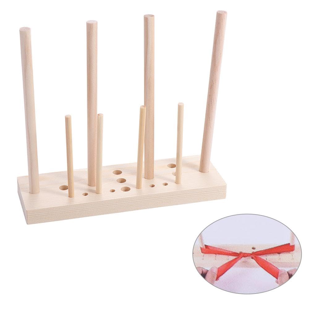 Ribbon Wreath Maker & Bow Maker Tool - Multipurpose Wooden Crafting Kit for DIY Gift Wrapping, Holiday Decorations & Party Favors (Style 1)
