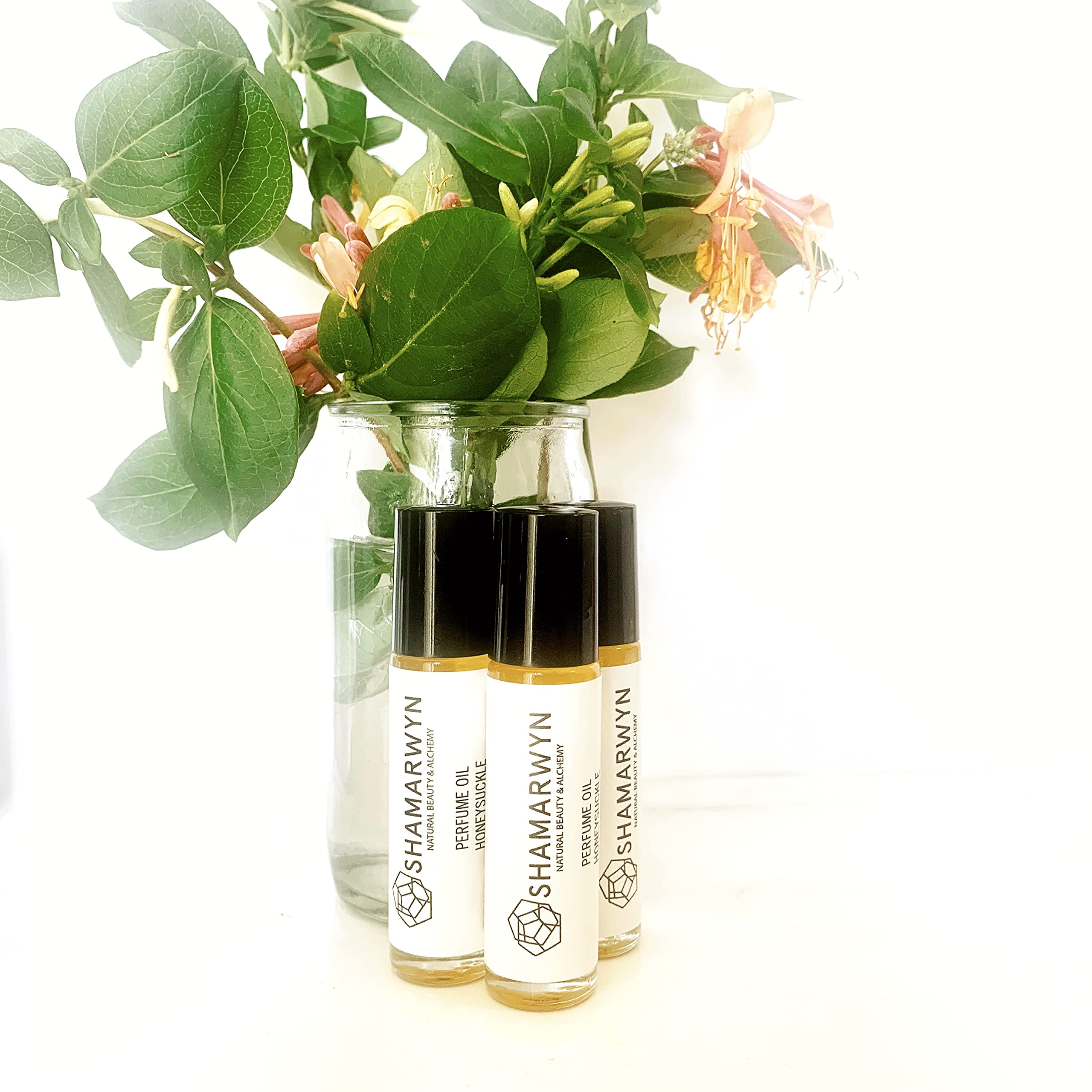 **Shamarwyn Natural Organic Honeysuckle Perfume Oil Roll-On - Pure Essential Oil Blend for Women, Floral Scent, Long-Lasting Fragrance | Perfect for Daily Wear, Date Nights & Special Occasions**