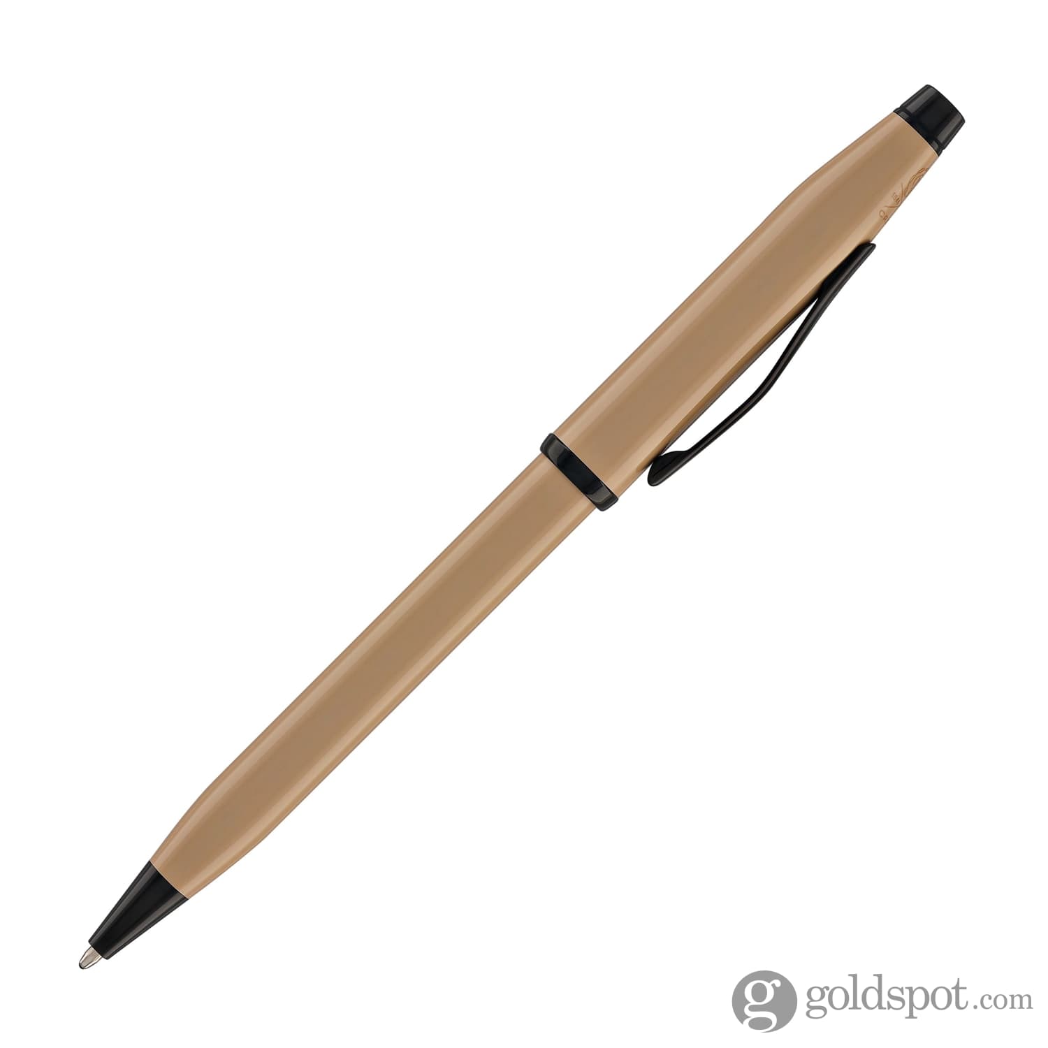 Cross Century II Ballpoint Pen - Earthy Beige Lacquer with Black PVD Trim | Premium Writing Instrument for Office, Business Gifts & Signature Documents