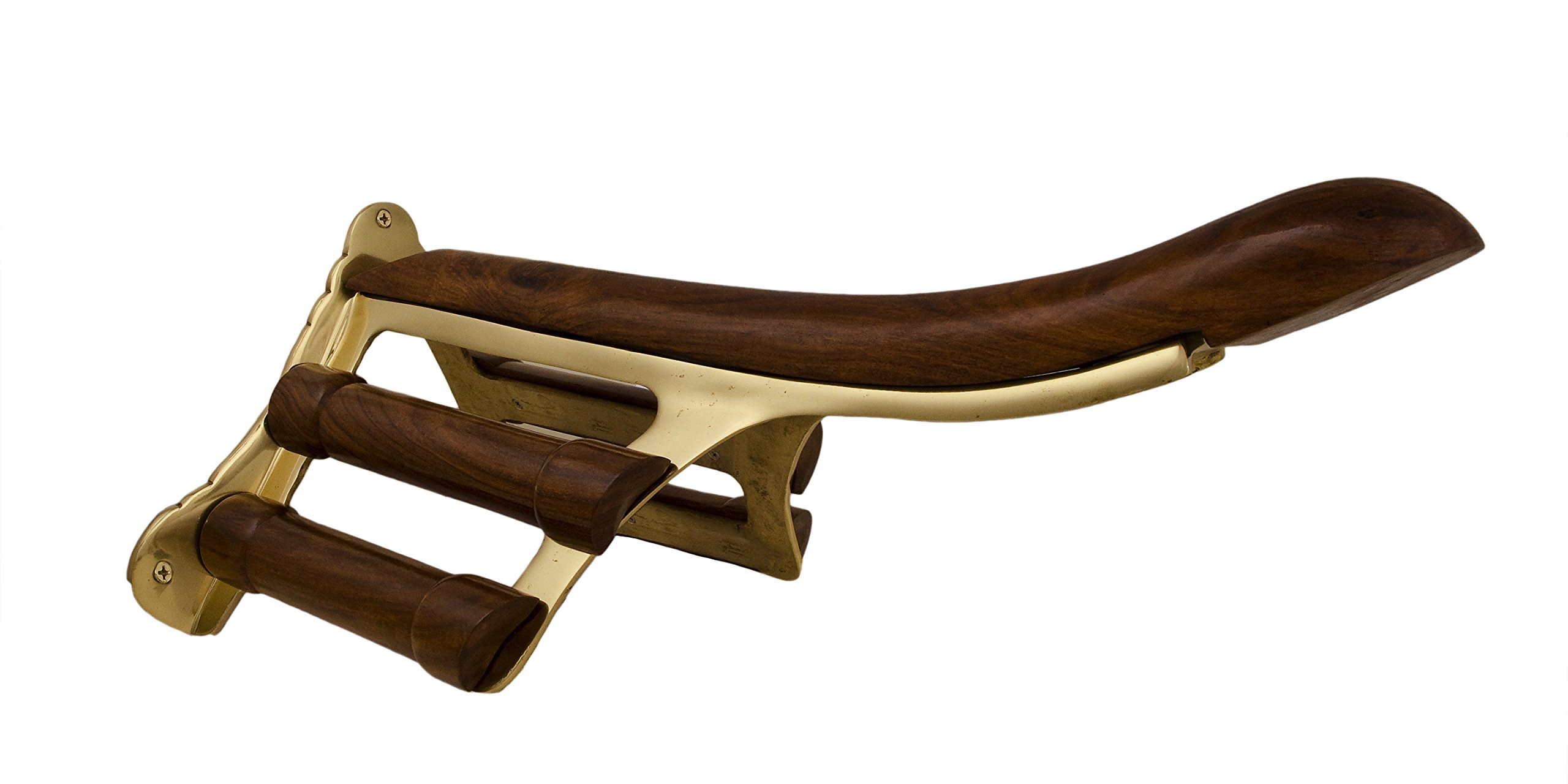 Sturdy Brass Saddle Rack for Horse Riding Equipment - Perfect for Stable Organization & Western Decor