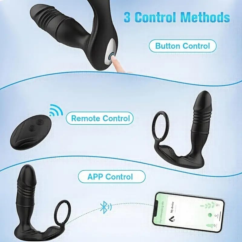 Premium Remote Control Vibrating Prostate Massager for Men - APP & Wireless Control, 12 Vibration Modes, Anal Stimulator & Butt Plug for Enhanced Pleasure - Perfect for Couples Play & Solo Exploration