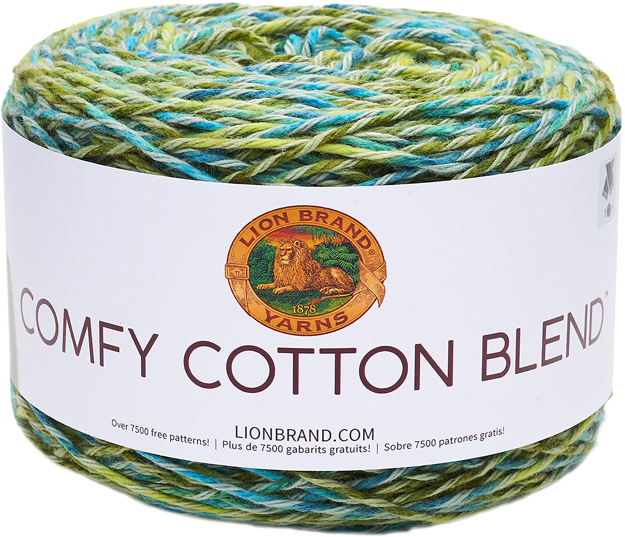 Lion Brand Yarn Comfy Cotton Blend Yarn - Soft & Durable for Knitting & Crocheting, Spring Meadow Color - Perfect for Baby Blankets, Scarves & DIY Crafts