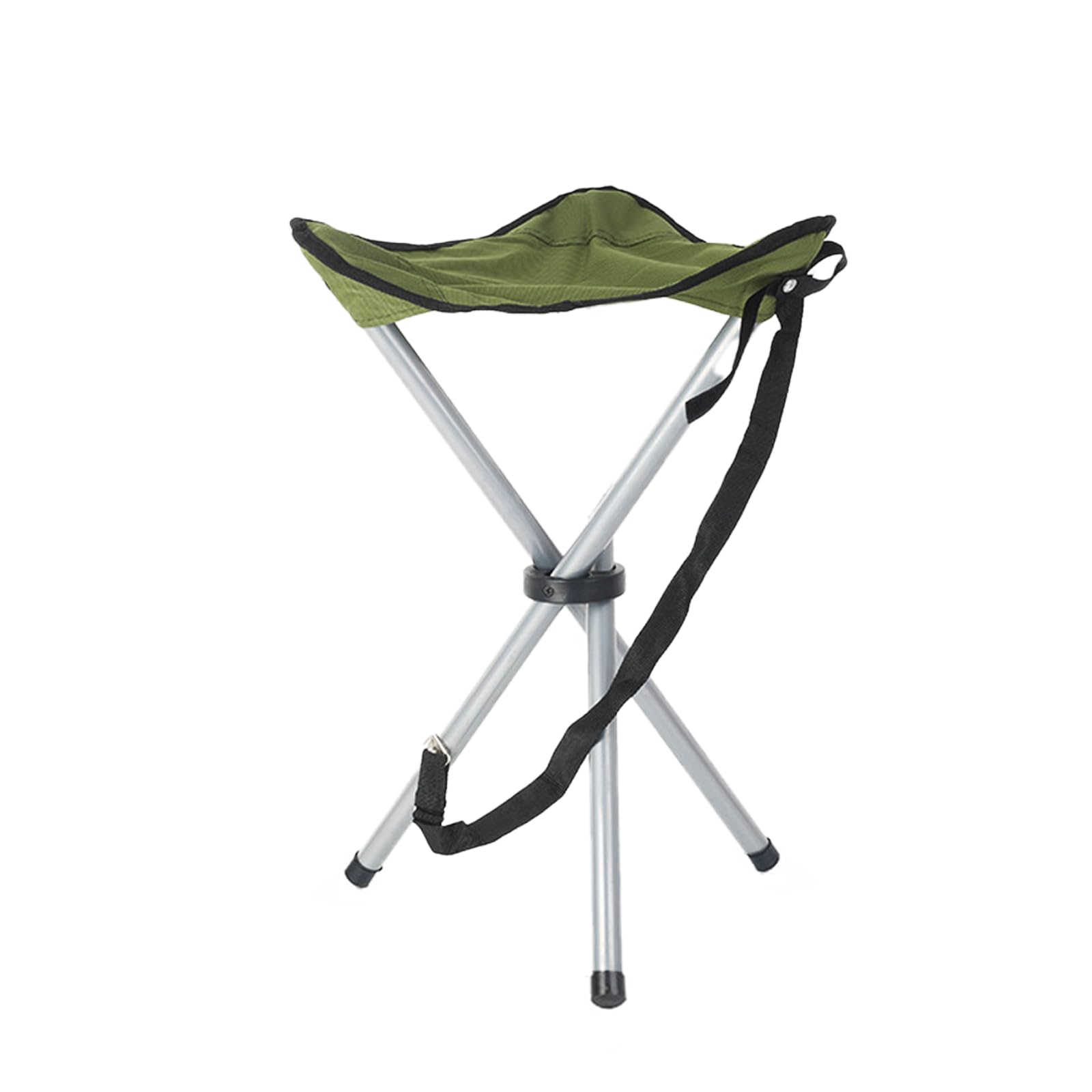 Portable Folding Camping Stool - 16.5 Inch Lightweight Tripod Seat for Outdoor Activities | Perfect for Camping, Hiking, Fishing, Hunting, Beach, Picnic, BBQ & Garden Use (Green)