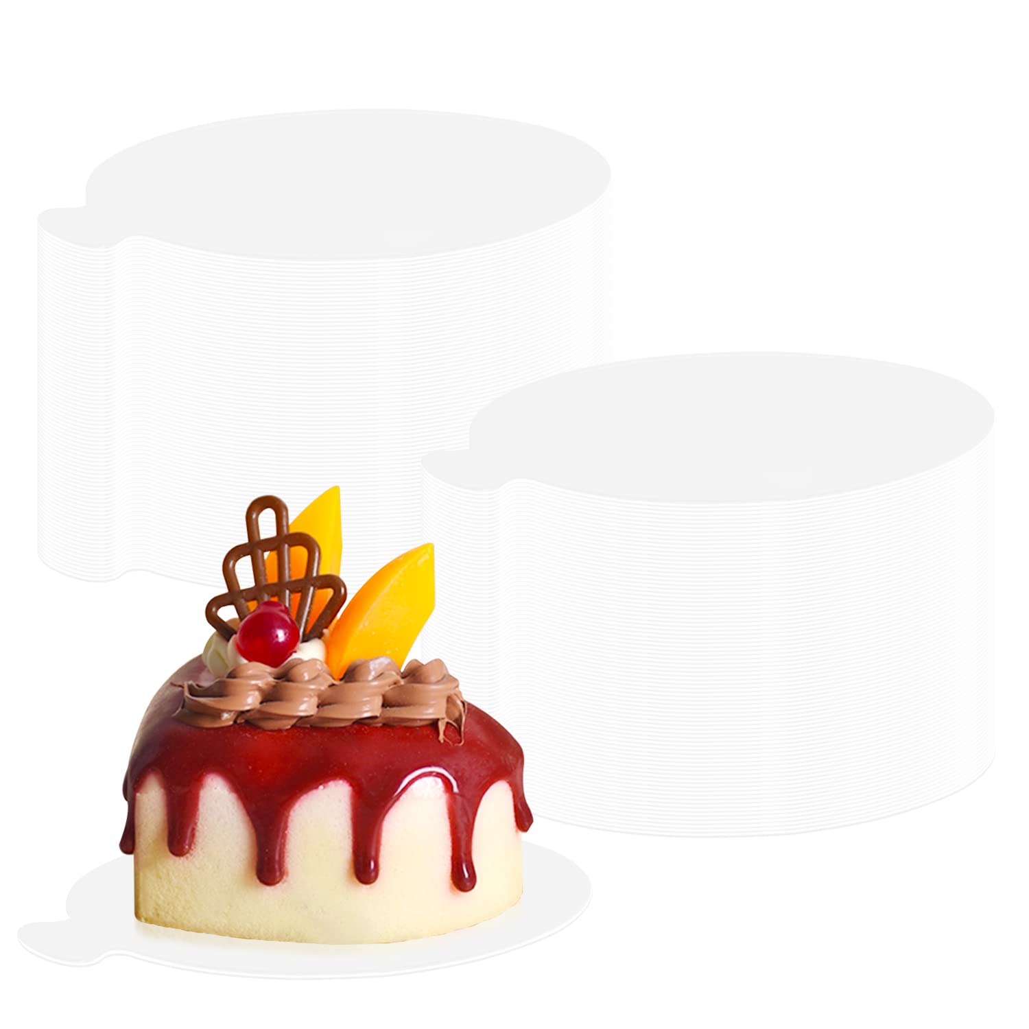 100 Pcs Mini Cake Boards - Round Grease Proof Cardboard Dessert Display Trays for Mousse Cakes, Cupcakes & Pastries | Perfect for Bakeries, Parties & Home Baking
