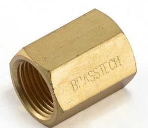 BRASSTECH Brass Pipe Fitting Adapter - 1/4