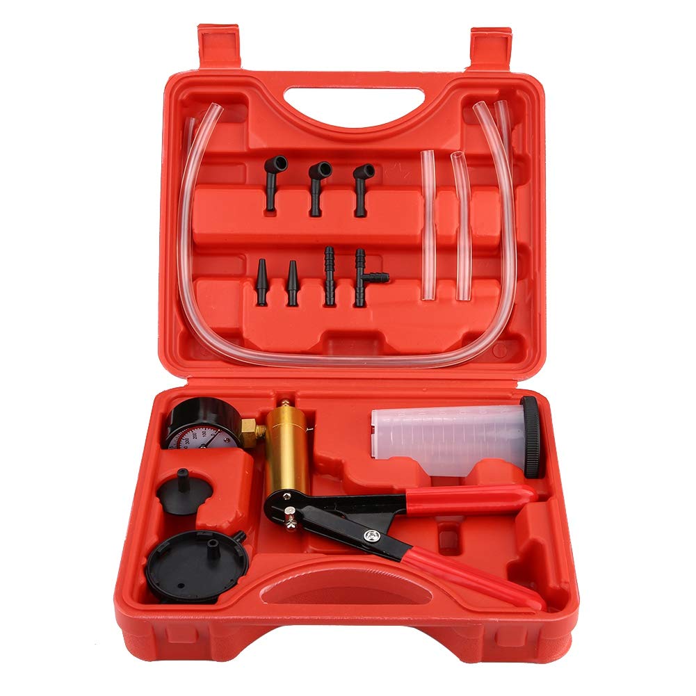 Qiilu Vacuum Pressure Test Tool Kit - Handheld Brake Bleeder & Vacuum Pump Tester for Automotive Repair | Perfect for DIY Mechanics & Professional Technicians