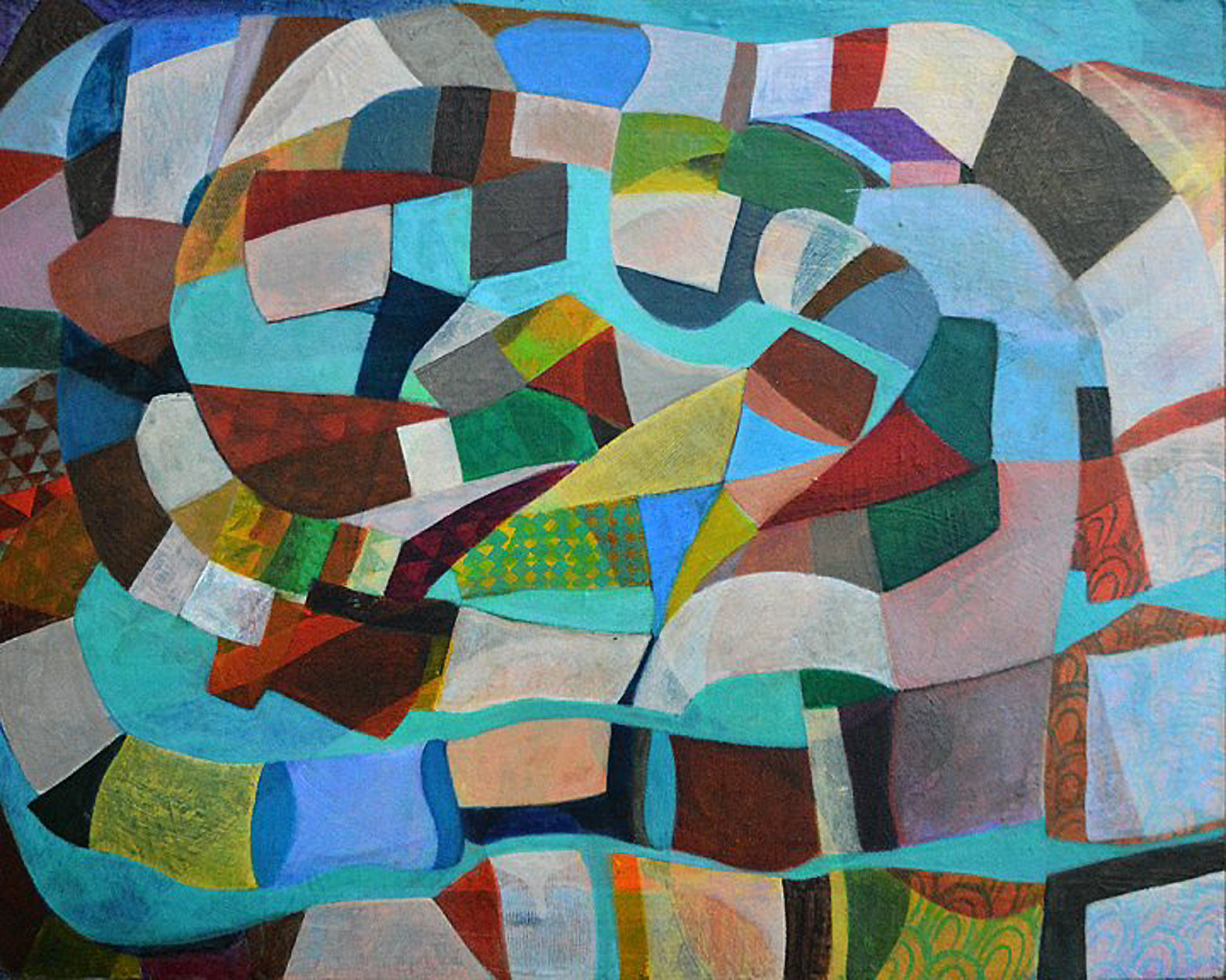 Kyoko Miyabe Art Print: Homage to Vieira da Silva V - Modern Abstract Wall Decor for Living Room & Office