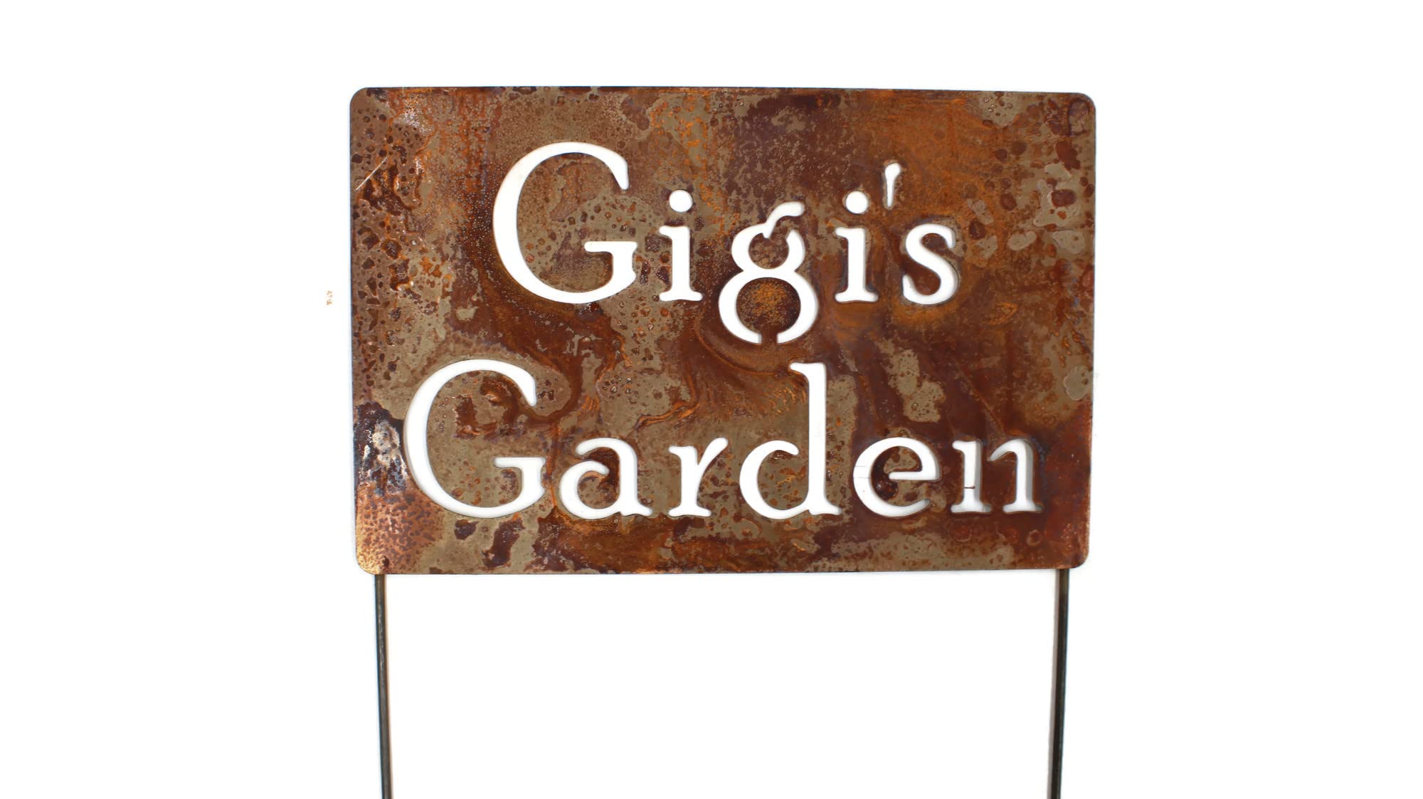 Personalized Family Name Gift Garden Stake - 20 to 33 Inches Tall (Gigi's Garden Collection, XL 33