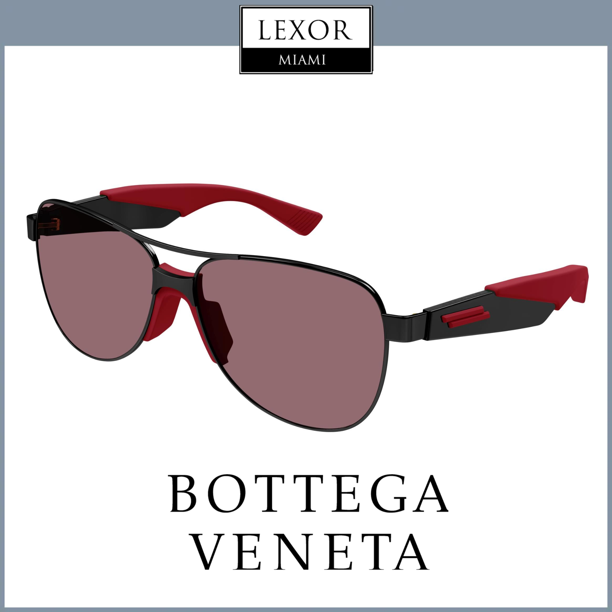 Bottega Veneta BV1231S 004 59mm Metal Frame Sunglasses for Men - UV Protection Luxury Shades for Driving, Beach & Outdoor Activities