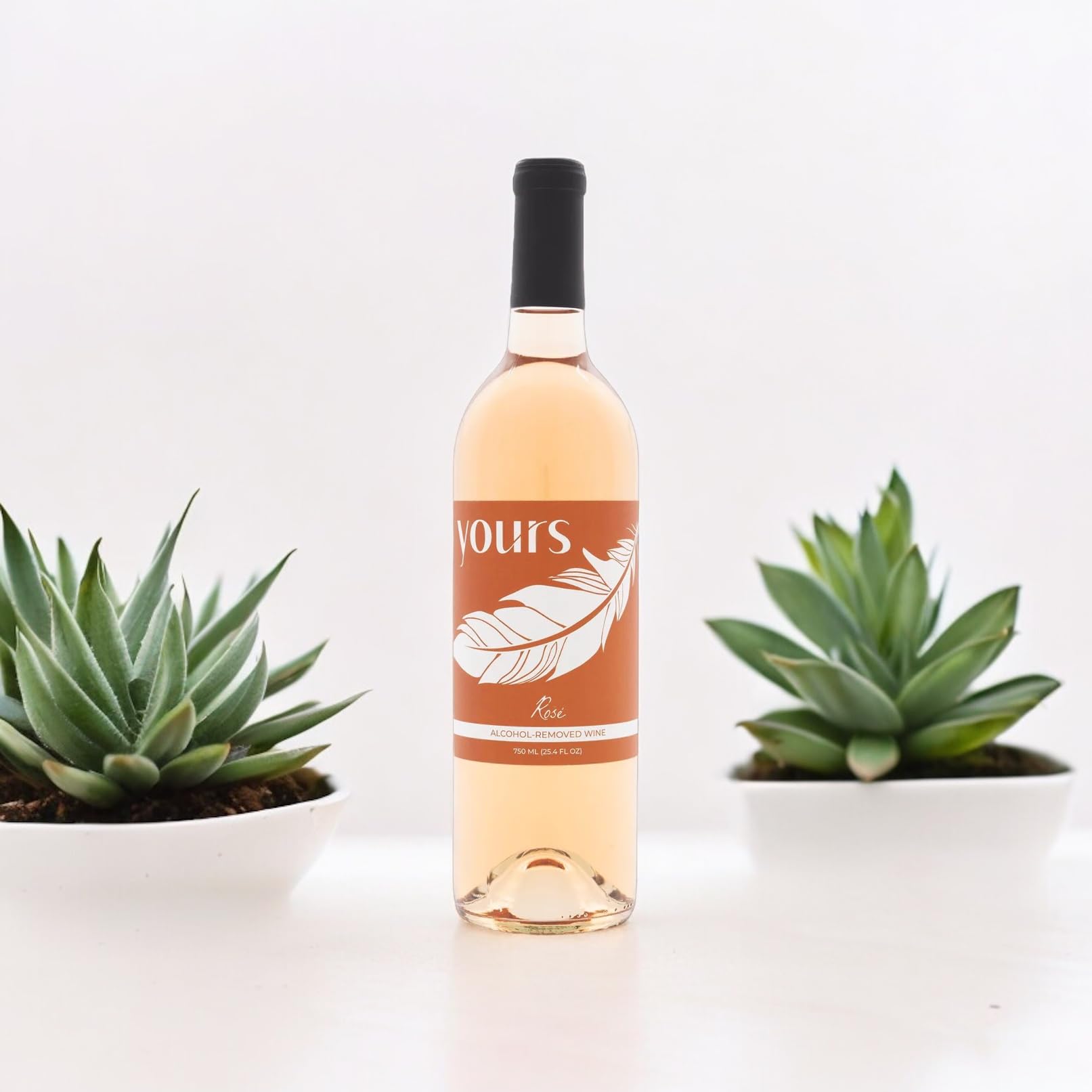 YOURS Non-Alcoholic Rose Wine - Alcohol-Free, Low-Calorie (25 Cal) & Sugar-Free | Perfect for Pregnancy, Sober Living & Healthy Lifestyle