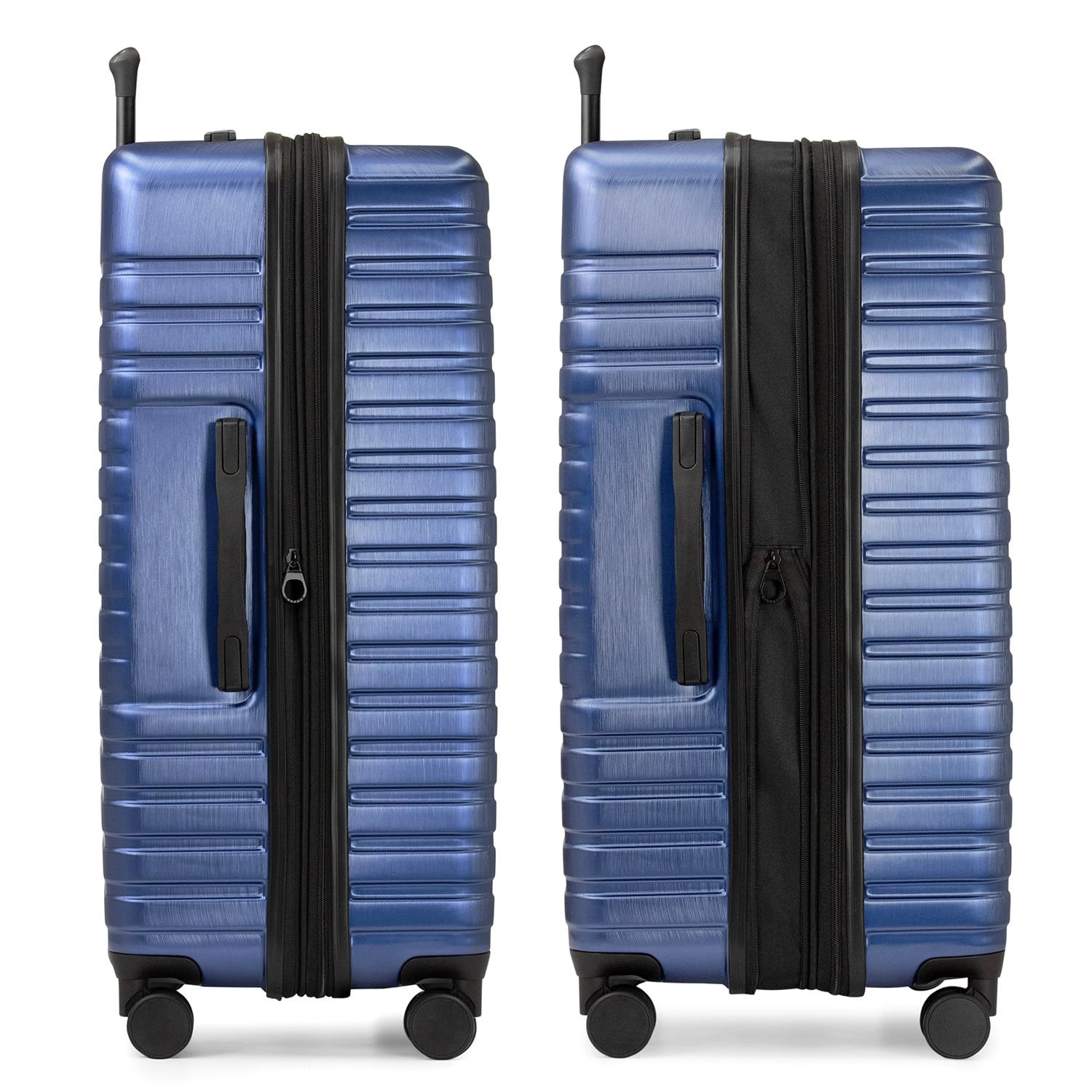 U.S. Traveler Boren 30-Inch Polycarbonate Hardside Spinner Luggage - Rugged Checked Suitcase with 8 Wheels & Aluminum Handle (Navy Blue) - Perfect for International Travel & Business Trips