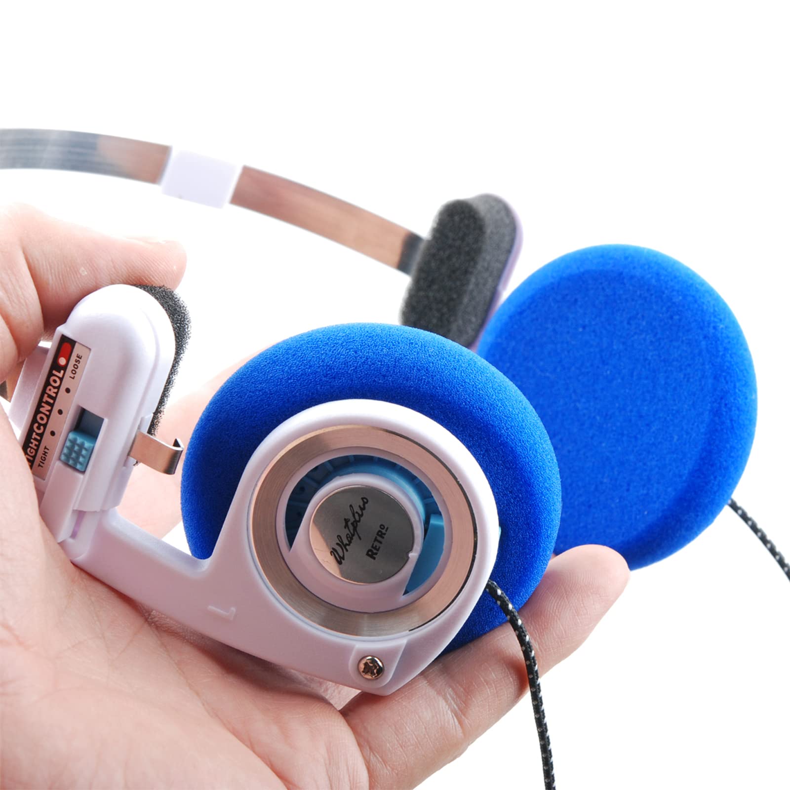 GVOEARS Replacement Earpads Cushion for Koss Porta Pro Headphones - 1 Pair Blue Memory Foam Ear Pads - Comfortable Noise Isolation Earpads for Home, Office & Travel Use
