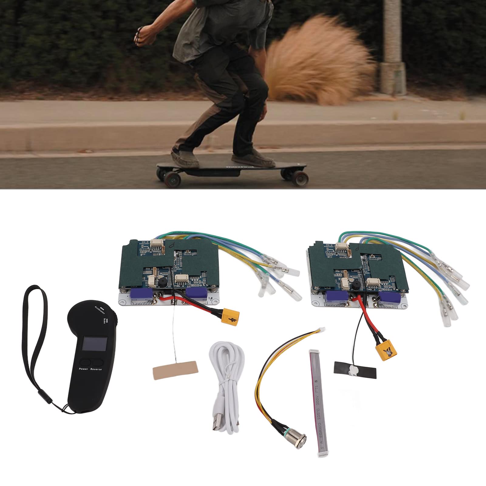 Ranvo 4WD Electric Scooter - Super Durable Belt Drive with Switch Control for Skateboards & Off-Road Adventures | Perfect for Commuting, Campus Travel & Outdoor Exploration