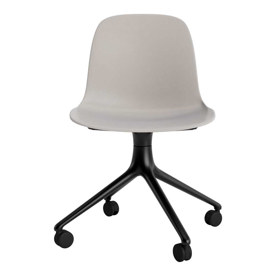 Ergonomic Form Chair with 4-Wheel Swivel Base - Adjustable Office Chair for Home & Work - Perfect for Desk Work, Gaming, and Study Sessions
