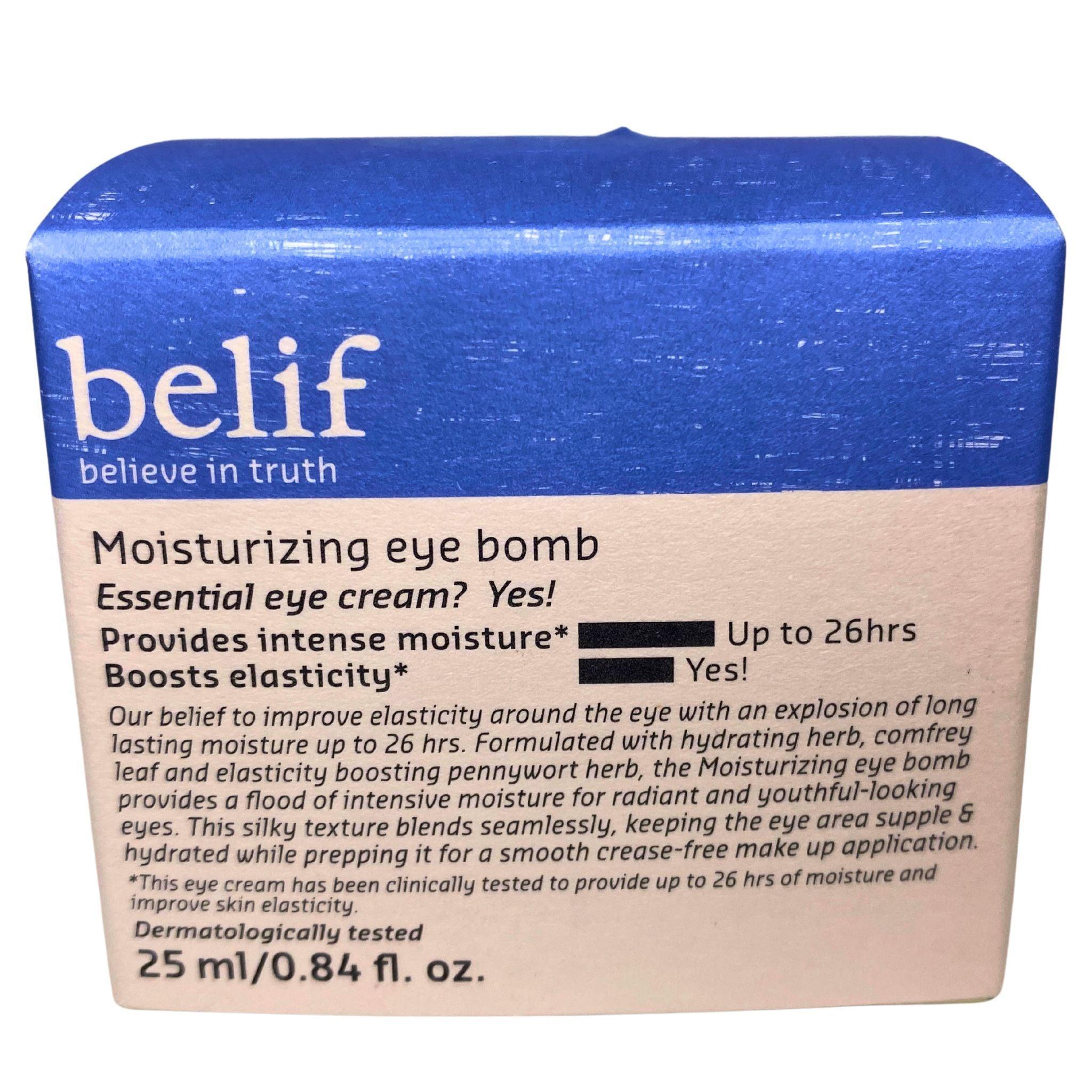 Belif Believe In Truth Moisturizing Eye Bomb 0.84OZ (60 Pcs Lot) - Hydrating Under Eye Cream for Dark Circles & Puffiness - Perfect for Travel & Daily Skincare Routine