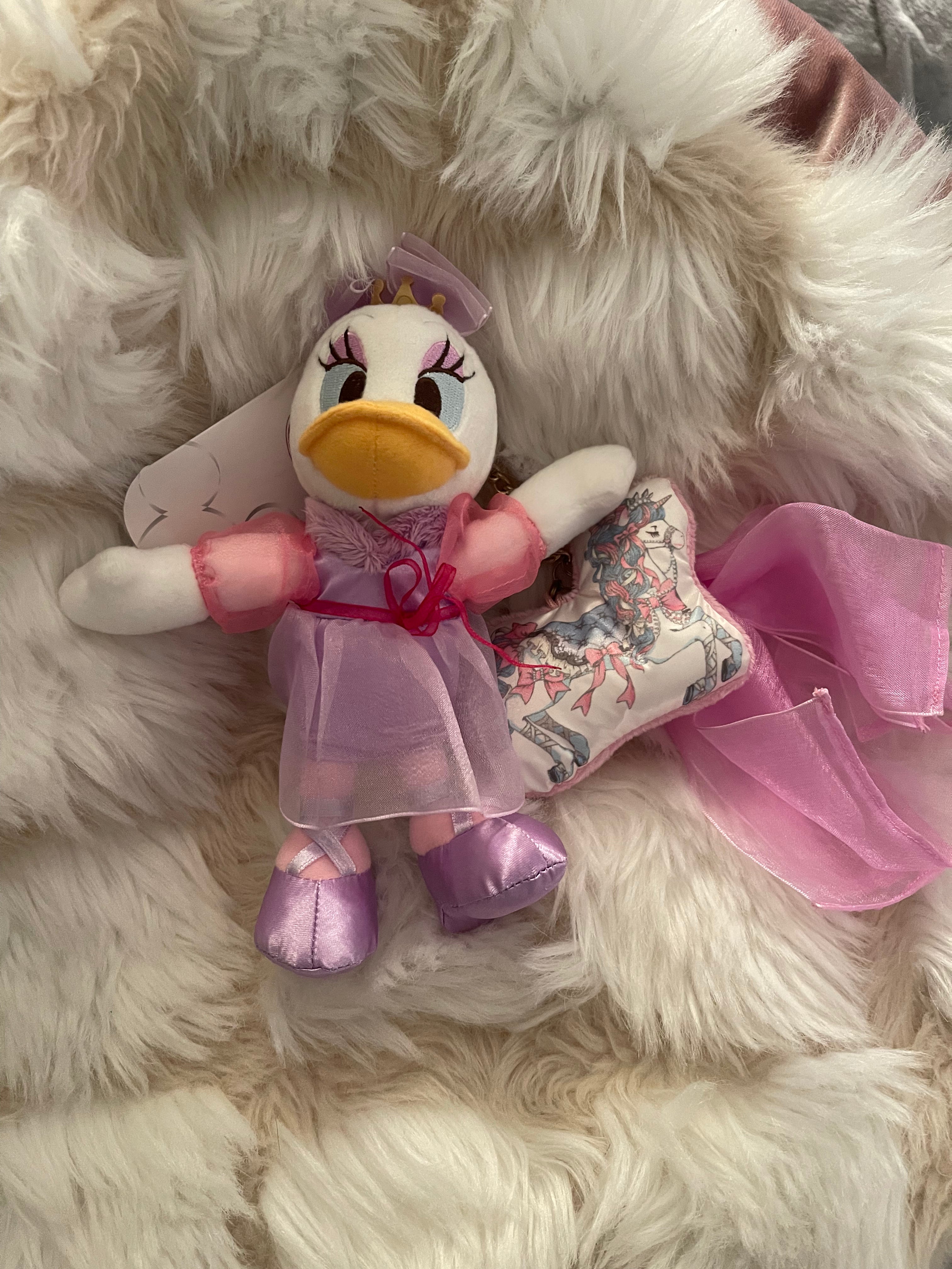Disney Store x Angelic Pretty Daisy Duck Plush Keychain - Limited Edition Collectible - Perfect for Disney Fans, Cosplay Accessories & Gift Giving