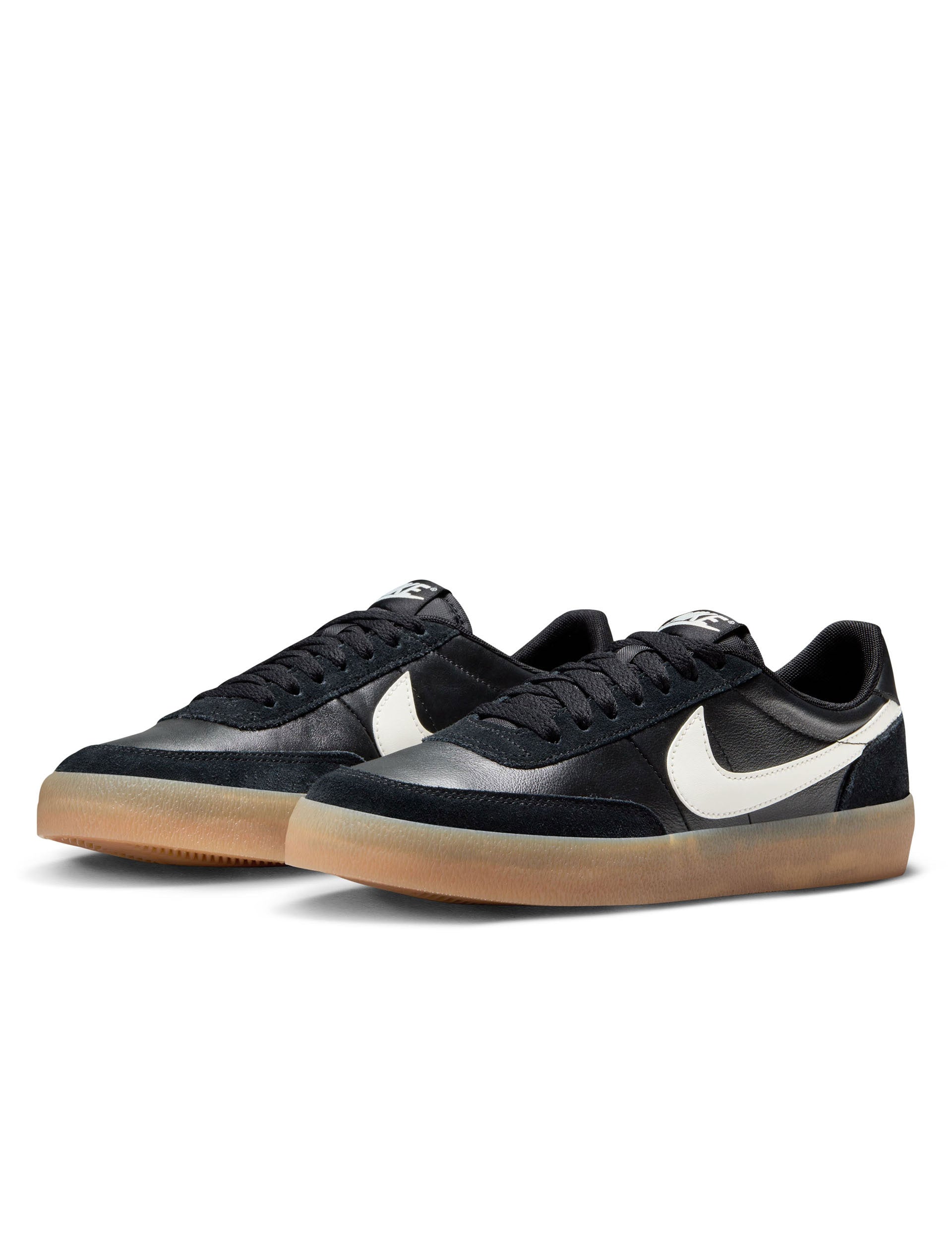 Nike Killshot 2 Leather Sneakers - Black/Gum & Yellow/Sail Colorway | Classic Court Shoes for Men | Perfect for Casual Wear, Office Style & Everyday Fashion