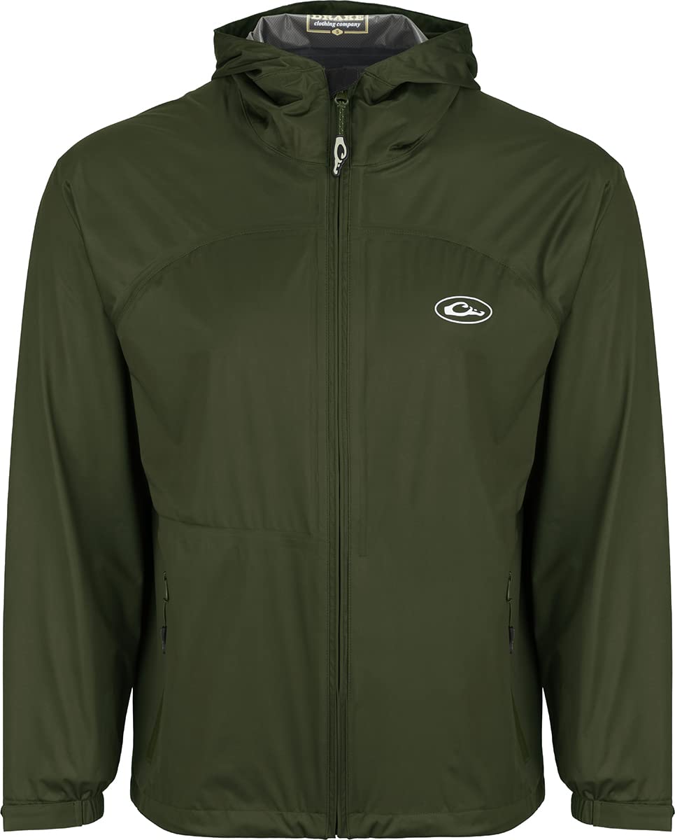 Drake Waterfowl Tempest Ultralight Packable Rain Jacket for Men - Waterproof Windbreaker for Hiking, Camping & Outdoor Adventures