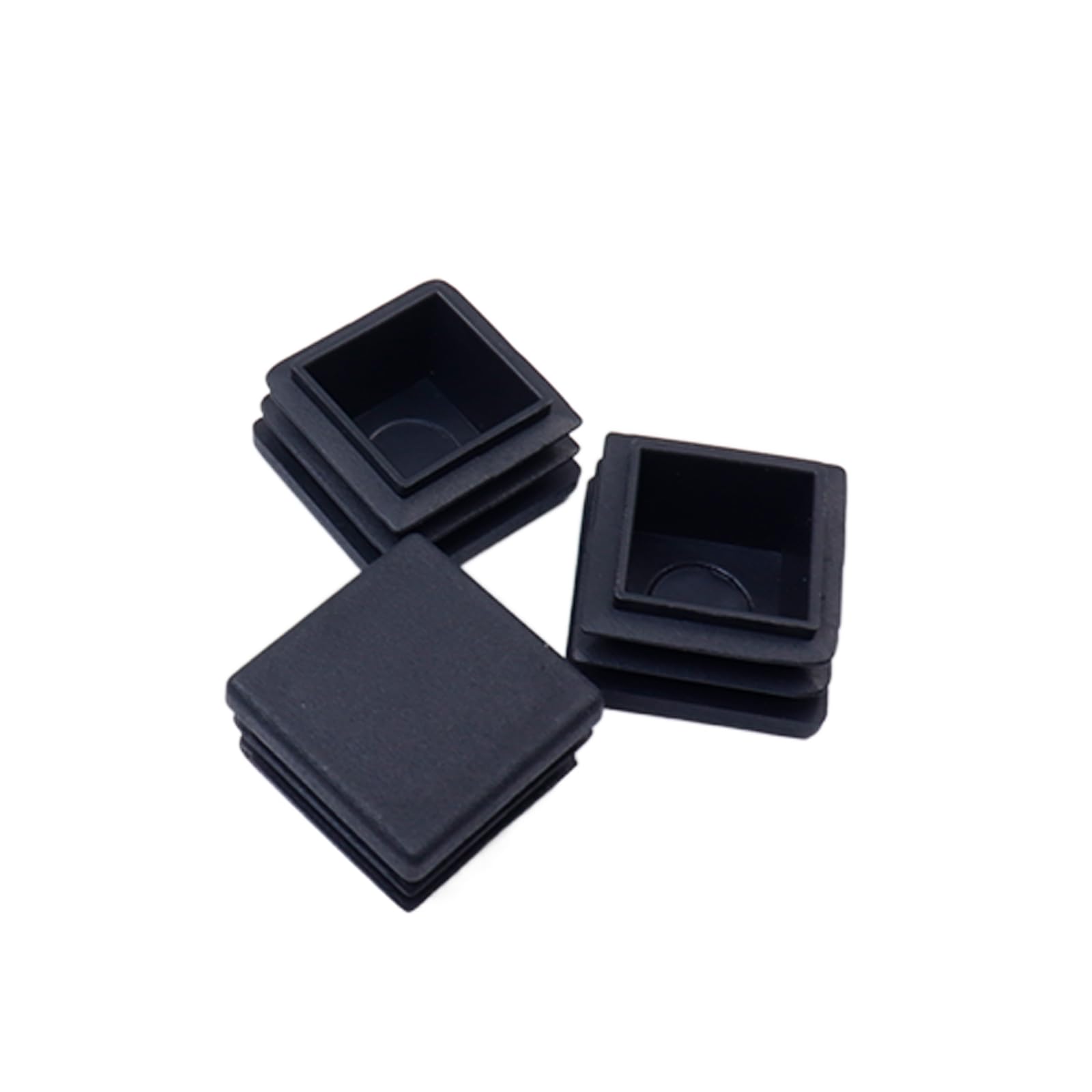 20 x 20mm Black Square Tube Plugs - Plastic Furniture End Caps for Chair Legs & Table Tubes - Pack of 30 - Perfect for DIY Furniture Assembly & Home Decor Projects