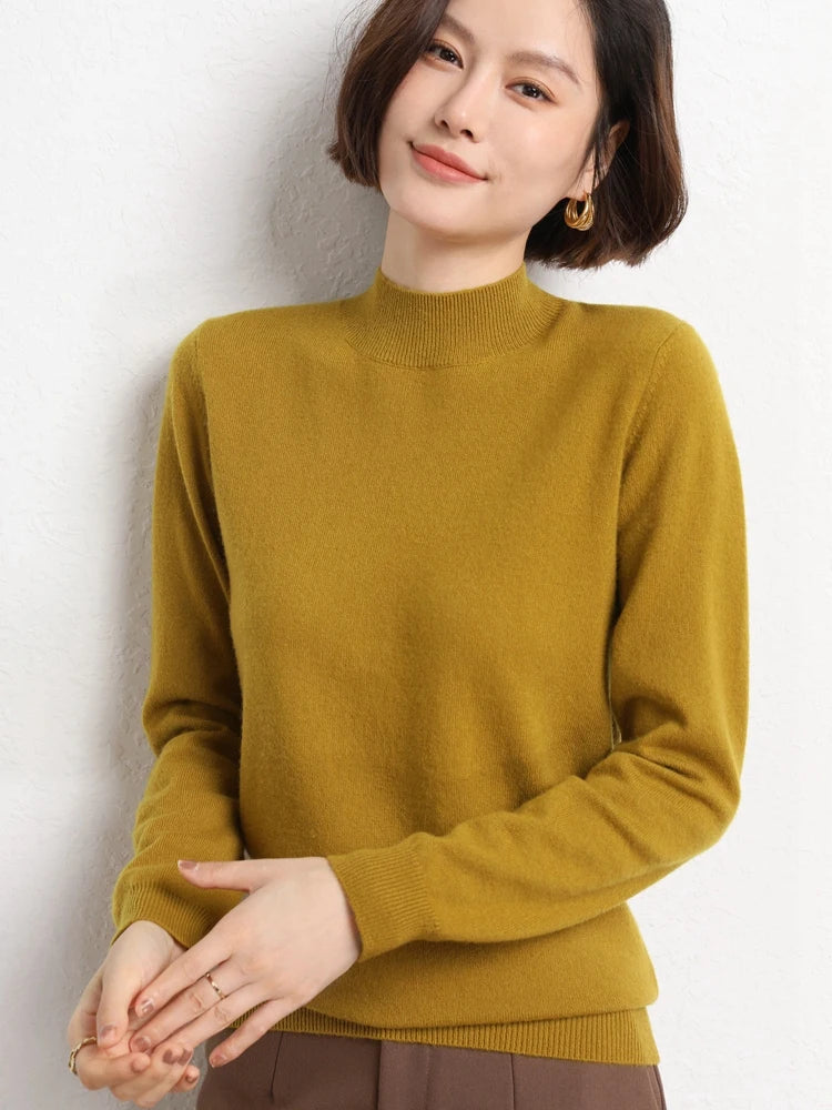 Warm Long Sleeve Pullover Sweater for Women - Cozy Knitwear for Fall & Winter - Perfect for Casual Outfits and Layering