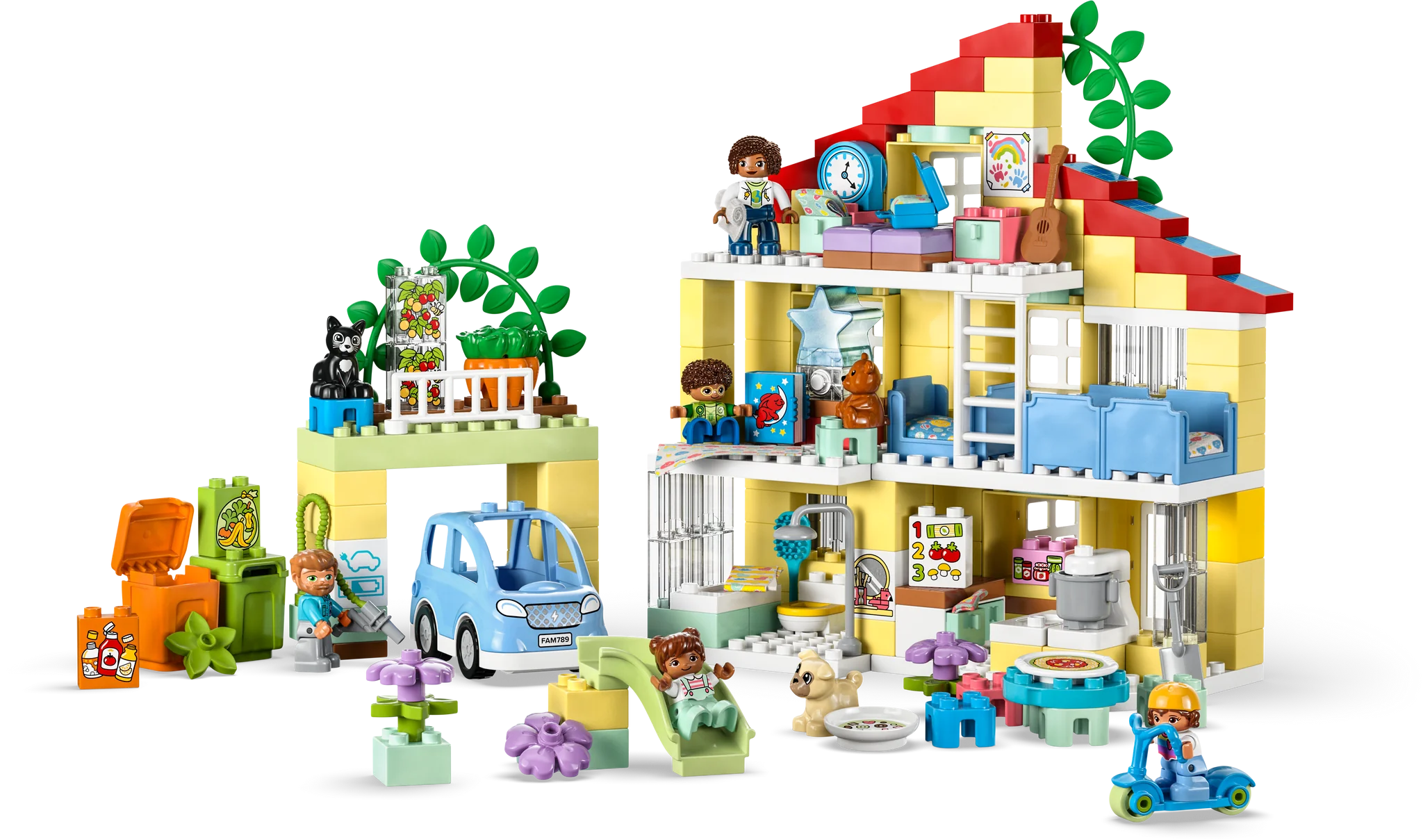 LEGO® DUPLO® 3-in-1 Family House Building Blocks Set - Creative Construction Toy for Toddlers & Preschoolers - Perfect for Family Playtime & Early Learning Activities