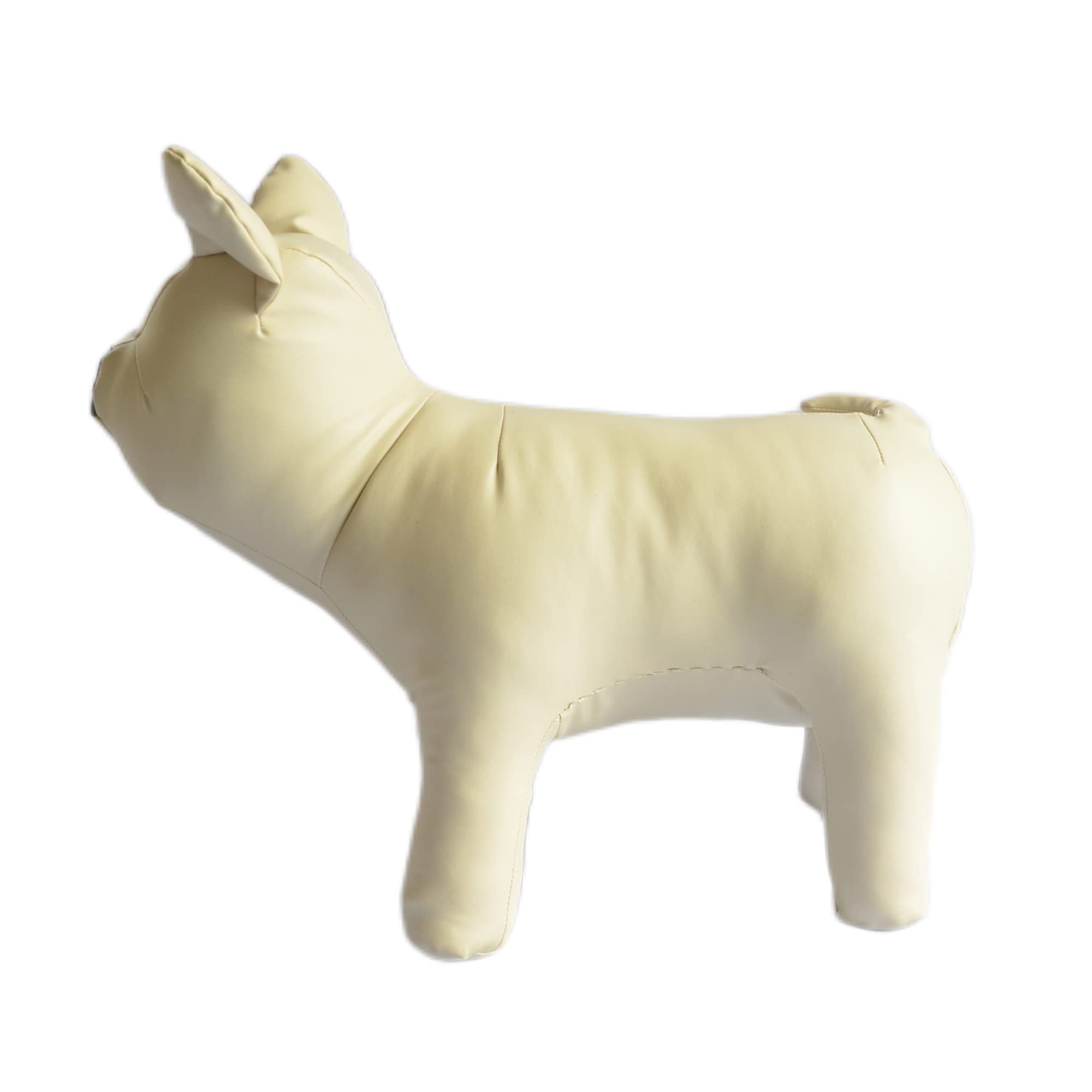 PU Leather Standing Dog Mannequin - Flexible Stretchable Bulldog Display Model for Pet Clothes & Apparel | Perfect for Dog Boutiques, Grooming Salons & Pet Store Visual Merchandising