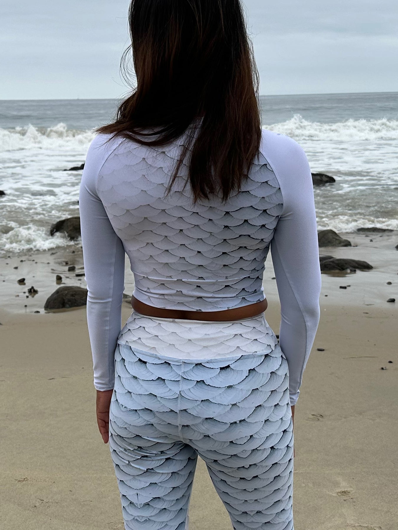 Wailea Recycled Cropped Rash Guard Shirt - Eco-Friendly UPF 50+ Swim Top for Women - Perfect for Surfing, Swimming & Beach Activities