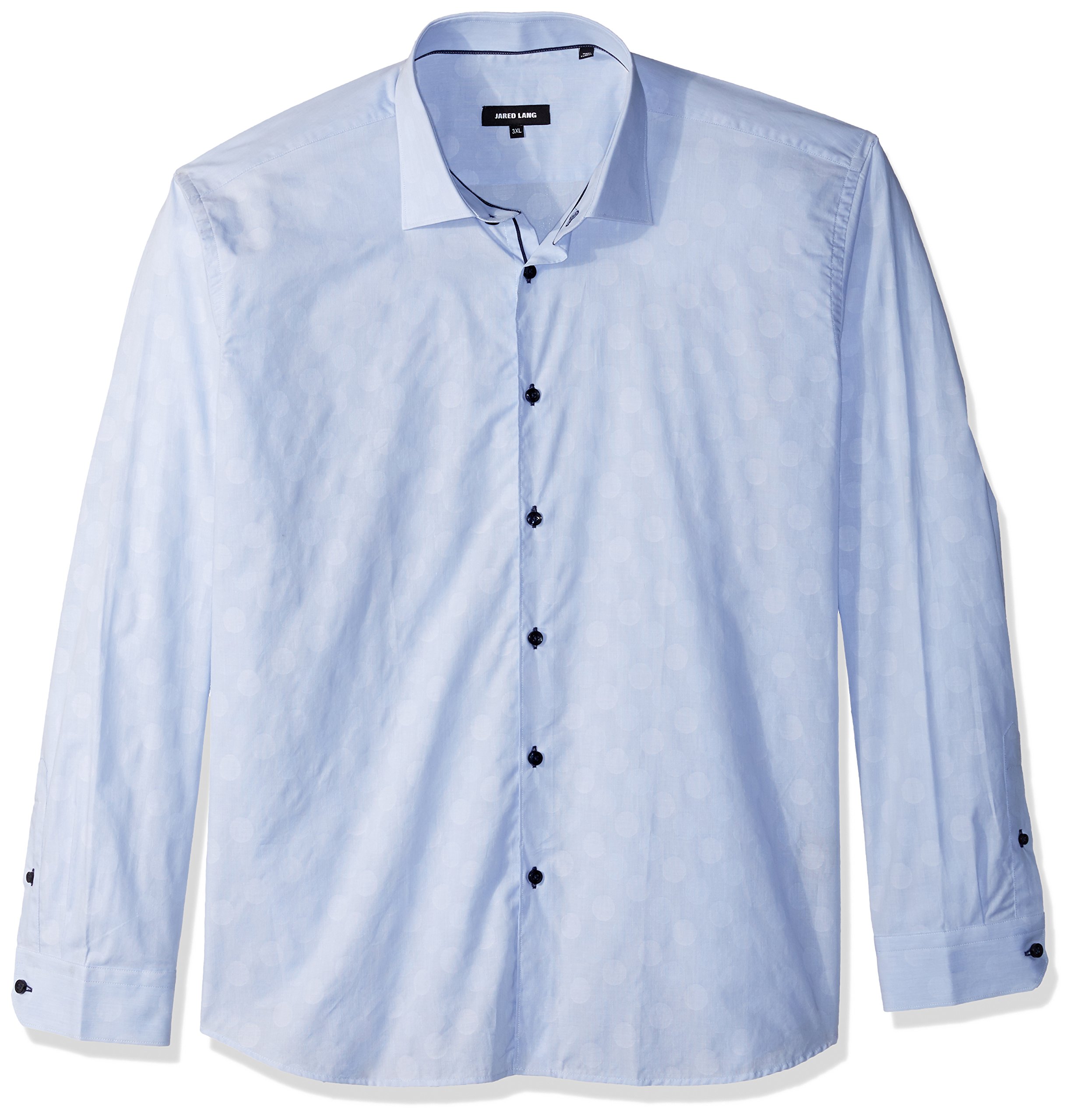 Jared Lang Men's Casual White Shirt - Slim Fit Button Down Dress Shirt for Office, Business, and Formal Events