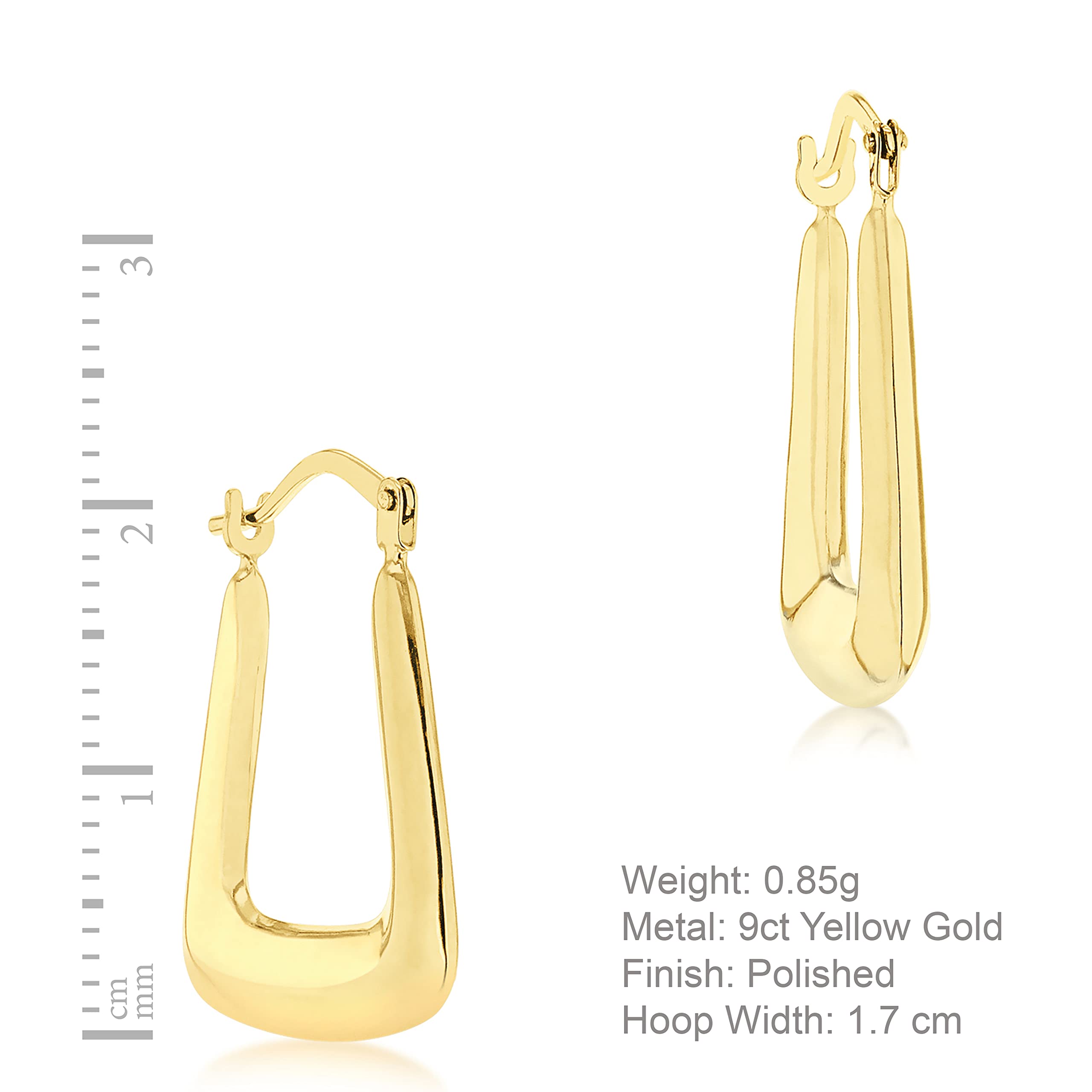Carissima 9ct Yellow Gold Earrings for Women - Elegant & Hypoallergenic Jewelry for Parties, Weddings & Everyday Wear