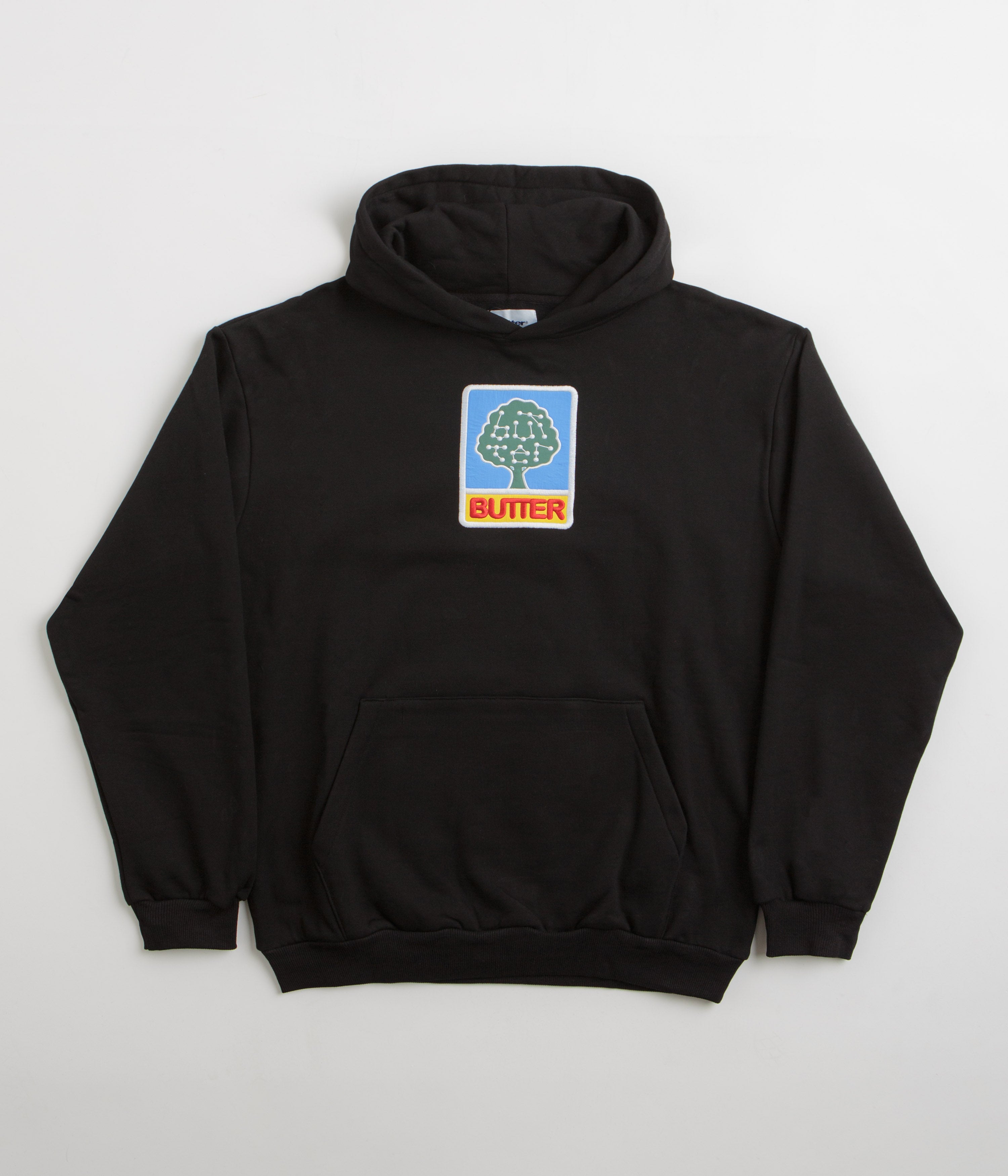 Butter Goods Growth Hoodie for Men & Women - Soft Cotton Black Pullover Hooded Sweatshirt - Casual Streetwear for Everyday Wear & Outdoor Activities