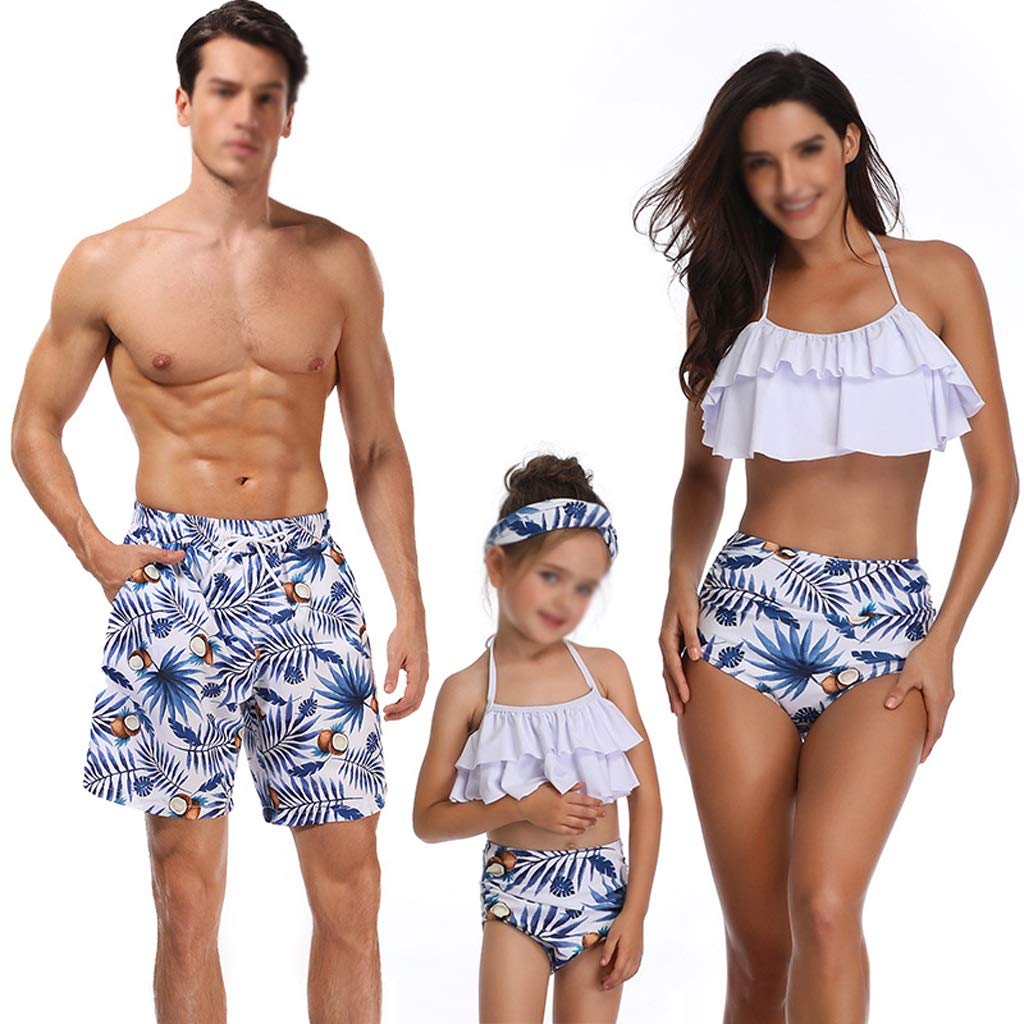 PDGJG Matching Family Swimsuits - Women's & Kids' Bikini Set for Beach, Pool & Vacation | Mother-Daughter Matching Swimwear (Mom Size S) | Perfect for Family Beach Trips, Summer Vacations & Pool Parties