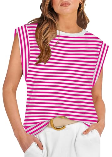 S - Fuchsia&white Stripe