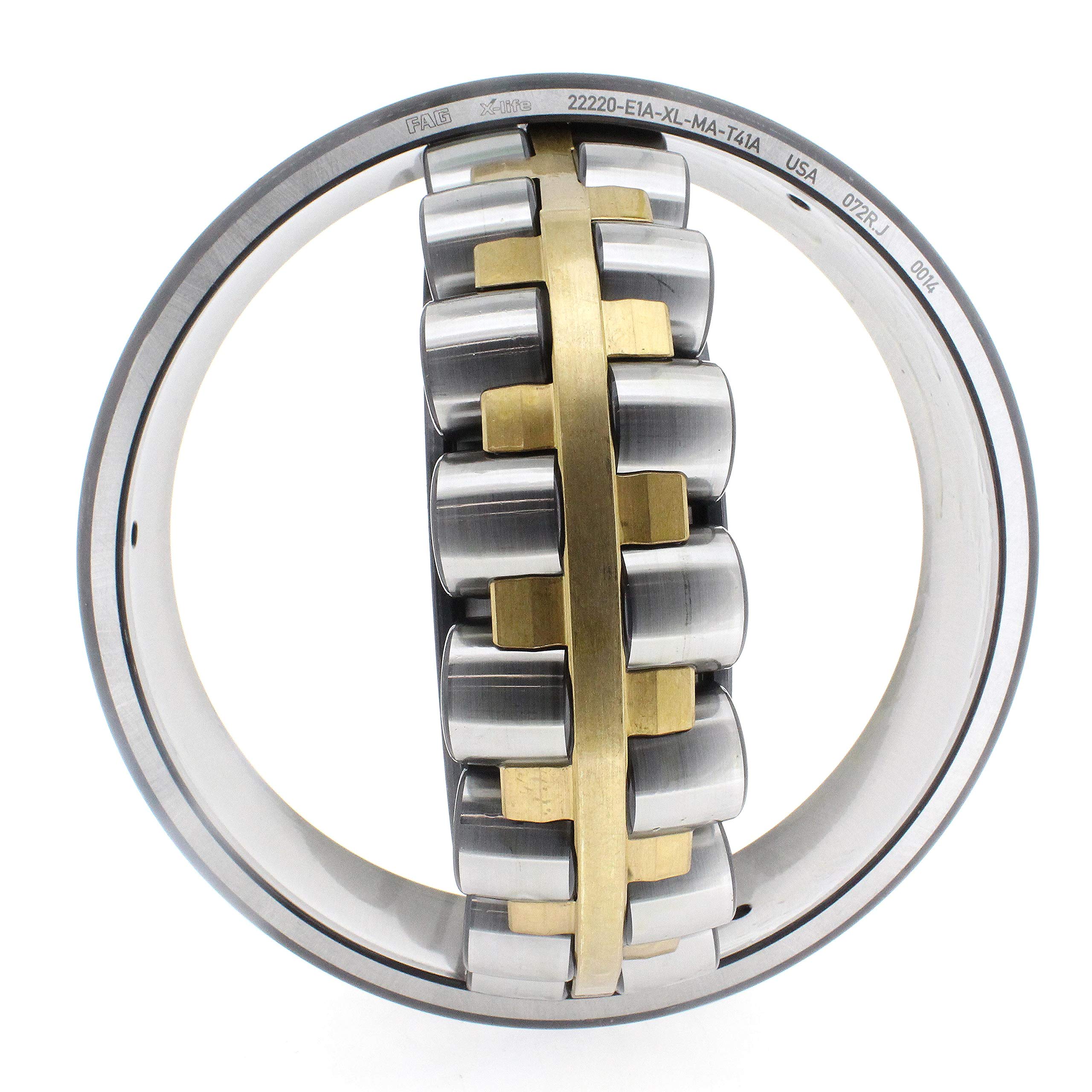 FAG 22220-E1A-XL-MA-T41A Spherical Roller Bearing 100x180x46mm - Heavy Duty Industrial Bearing for Machinery, Pumps, and Gearboxes
