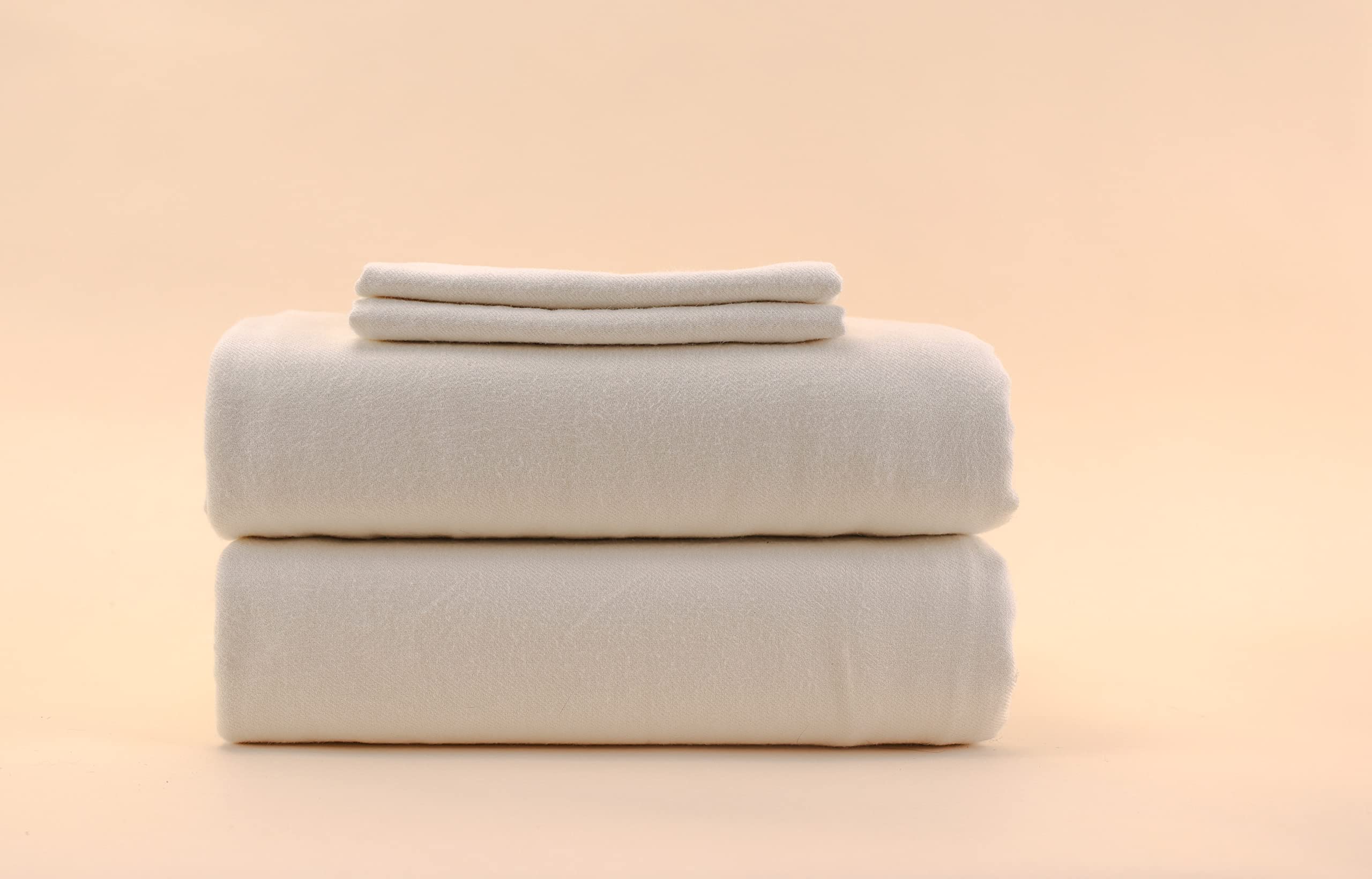 Sheets & Giggles Flannel Sheets - Eco-Friendly Eucalyptus Lyocell & Organic Cotton Blend | Ultra Soft, Warm & Cozy | California King Size in Ivory | Perfect for Cold Weather & Cozy Bedroom Retreats