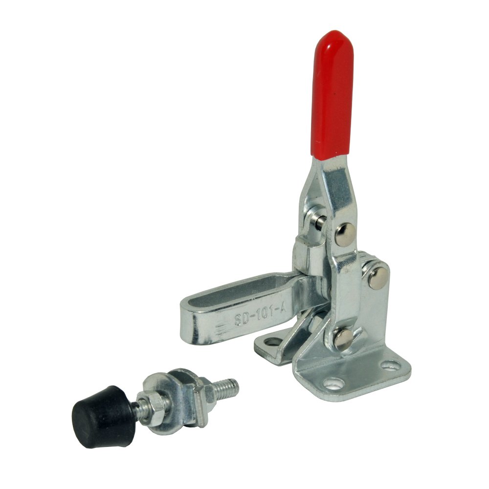 4 Pcs Vertical Quick-Release Toggle Clamps 110 lbs Holding Capacity - Anti-Slip Hand Tool for Woodworking, Metalworking & DIY Projects (Model 101-A)