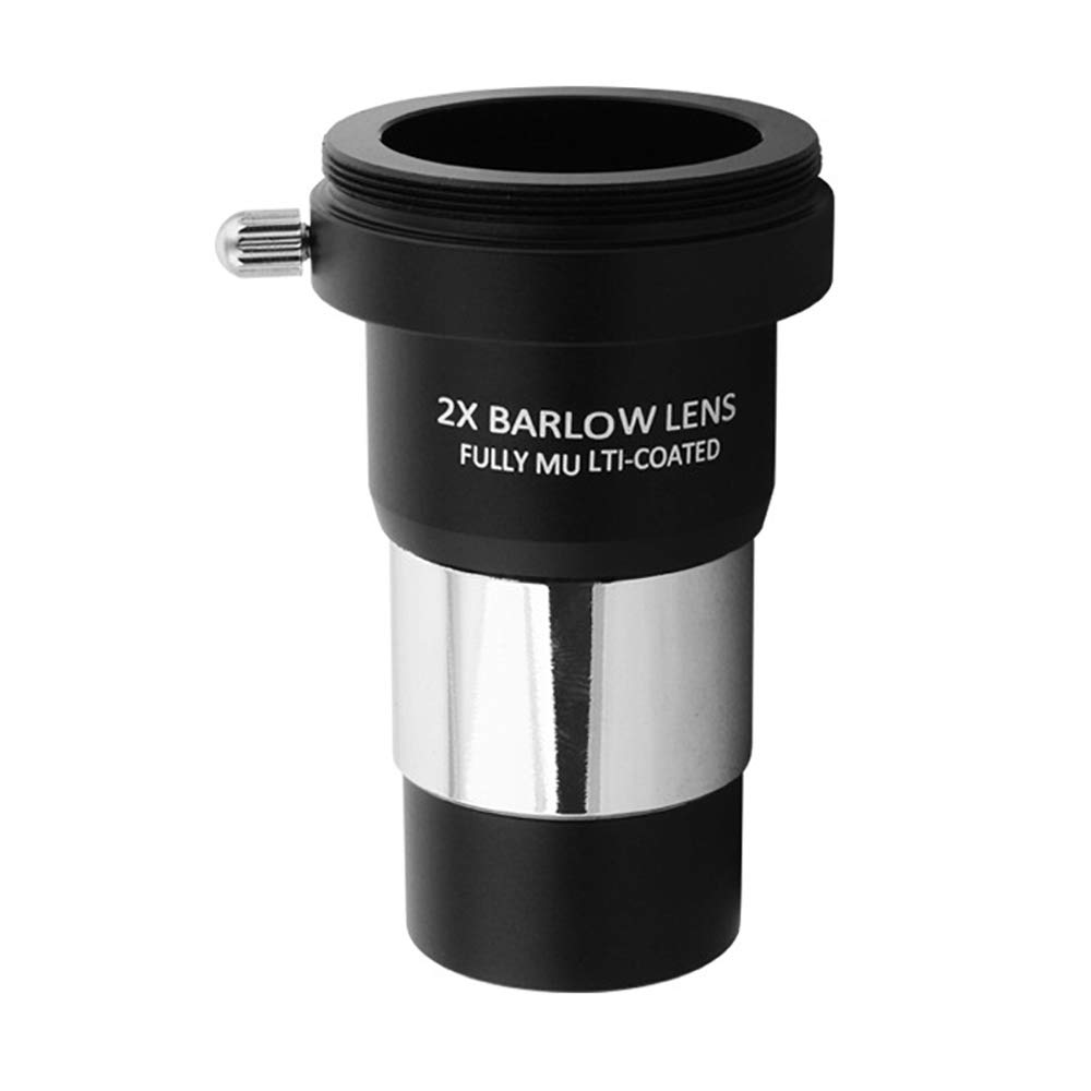 Bysameyee 2X Barlow Lens 1.25 Inch - Fully Multi-Coated Metal Telescope Eyepiece with M42 Thread Camera Adapter - Compatible with Celestron, Orion & Meade Telescopes for Astrophotography & Lunar Observation