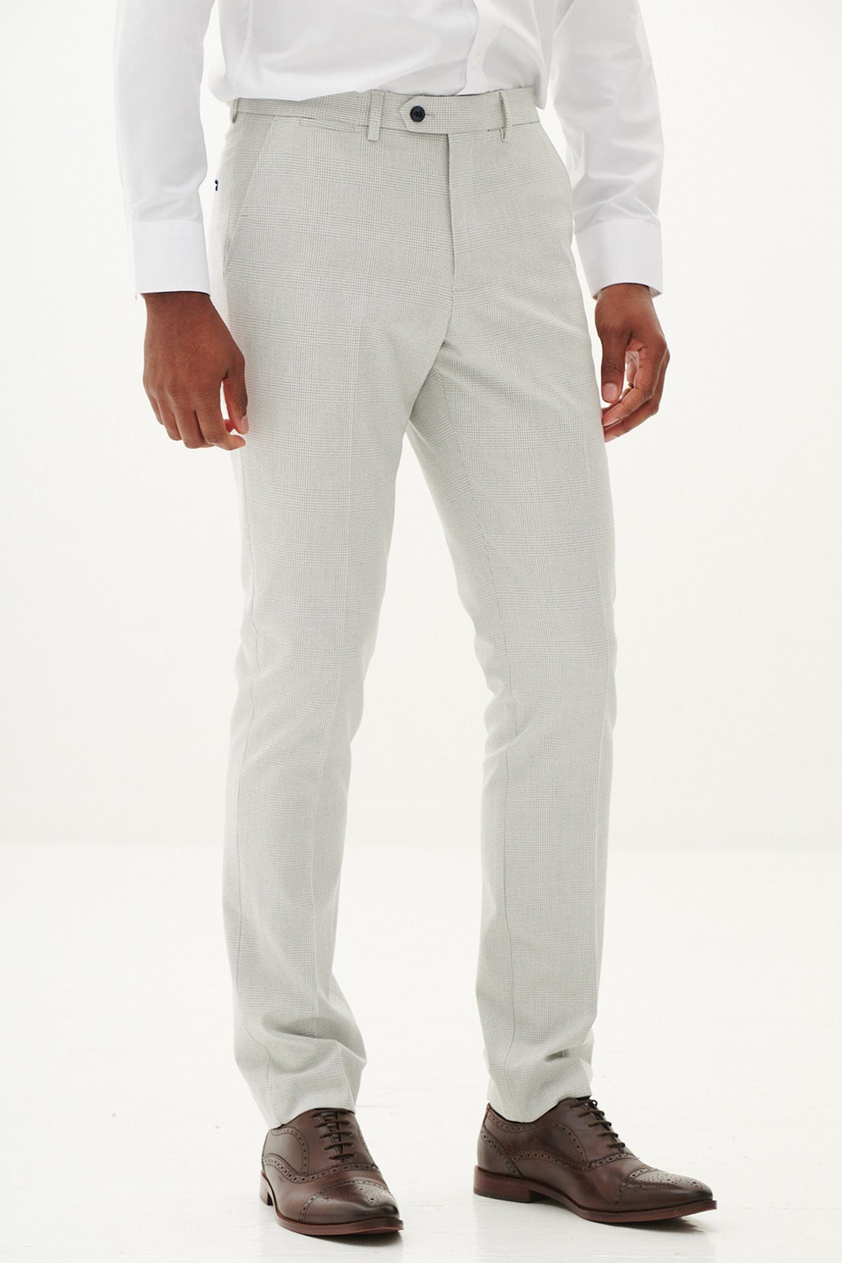 BROMLEY Stone Check Two Piece Suit for Men | Classic Business & Formal Attire | Perfect for Office, Weddings & Special Events