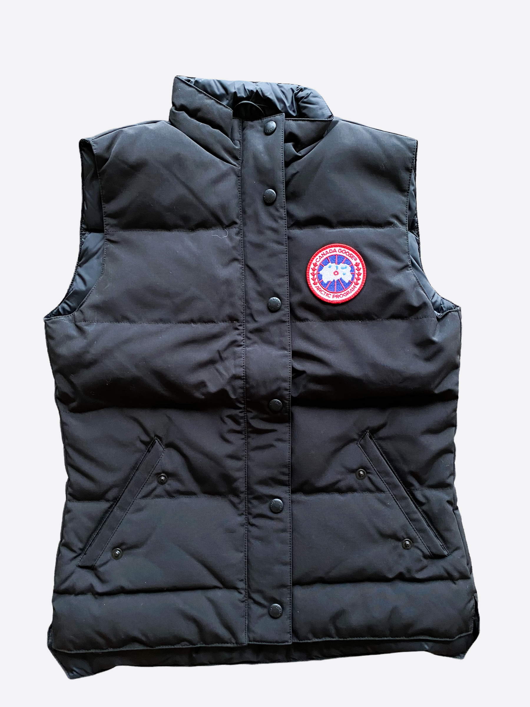 Canada Goose Black Freestyle Vest for Women - Lightweight Down Puffer Jacket for Outdoor Activities & Winter Fashion
