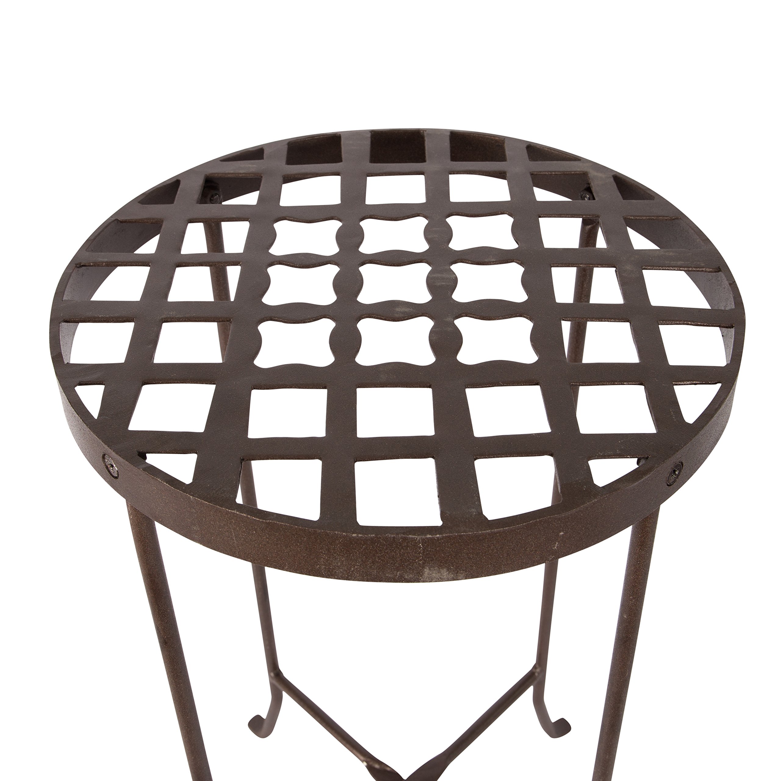 Achla Designs 25-inch Tall Flower Plant Stand - Decorative Indoor Outdoor Garden Plant Holder for Home, Patio, and Balcony Decor