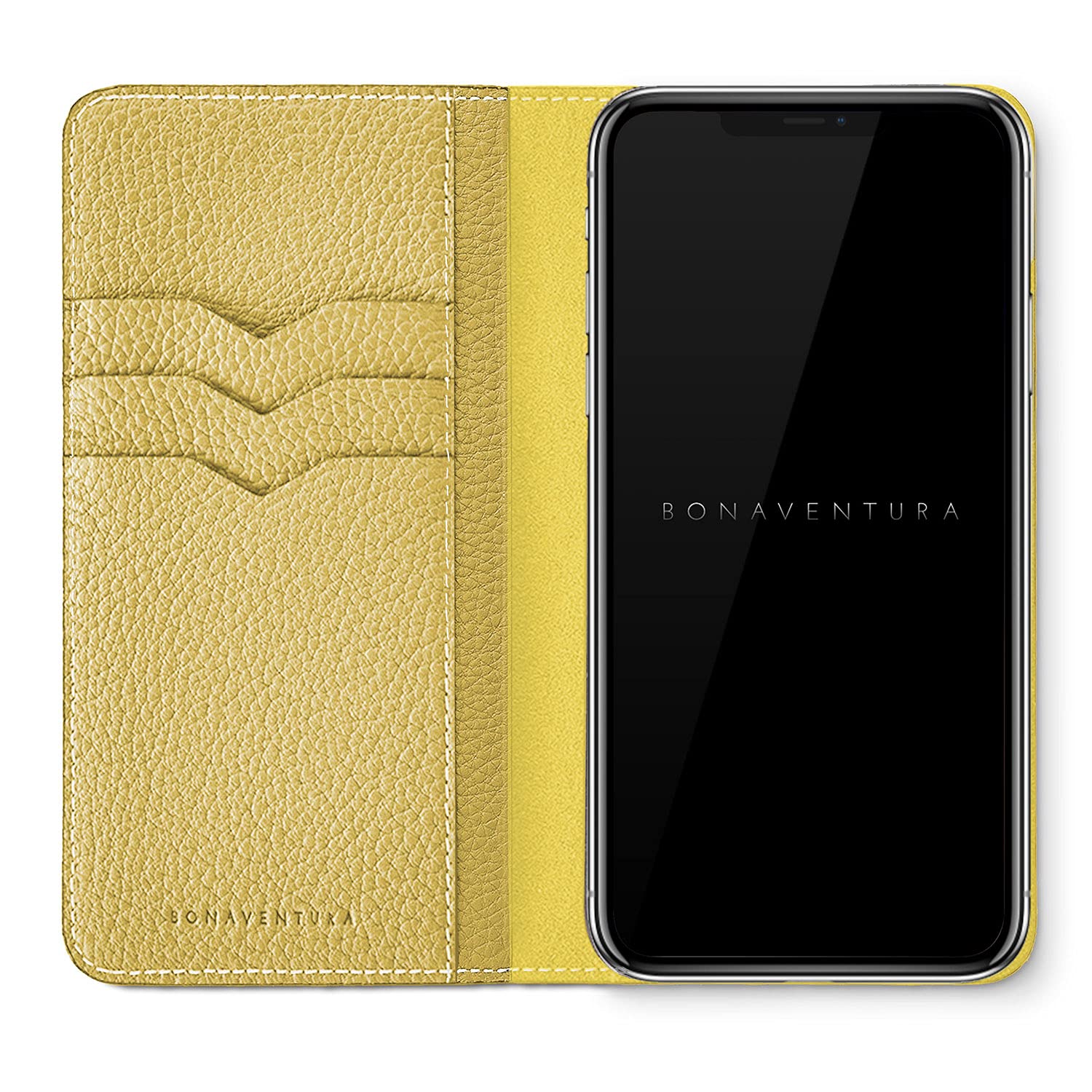 BONAVENTURA Diary Smartphone Case for iPhone 13 - Slim Protective Cover with Etoupe & Yellow Color Options | Perfect for Everyday Use, Work & Travel