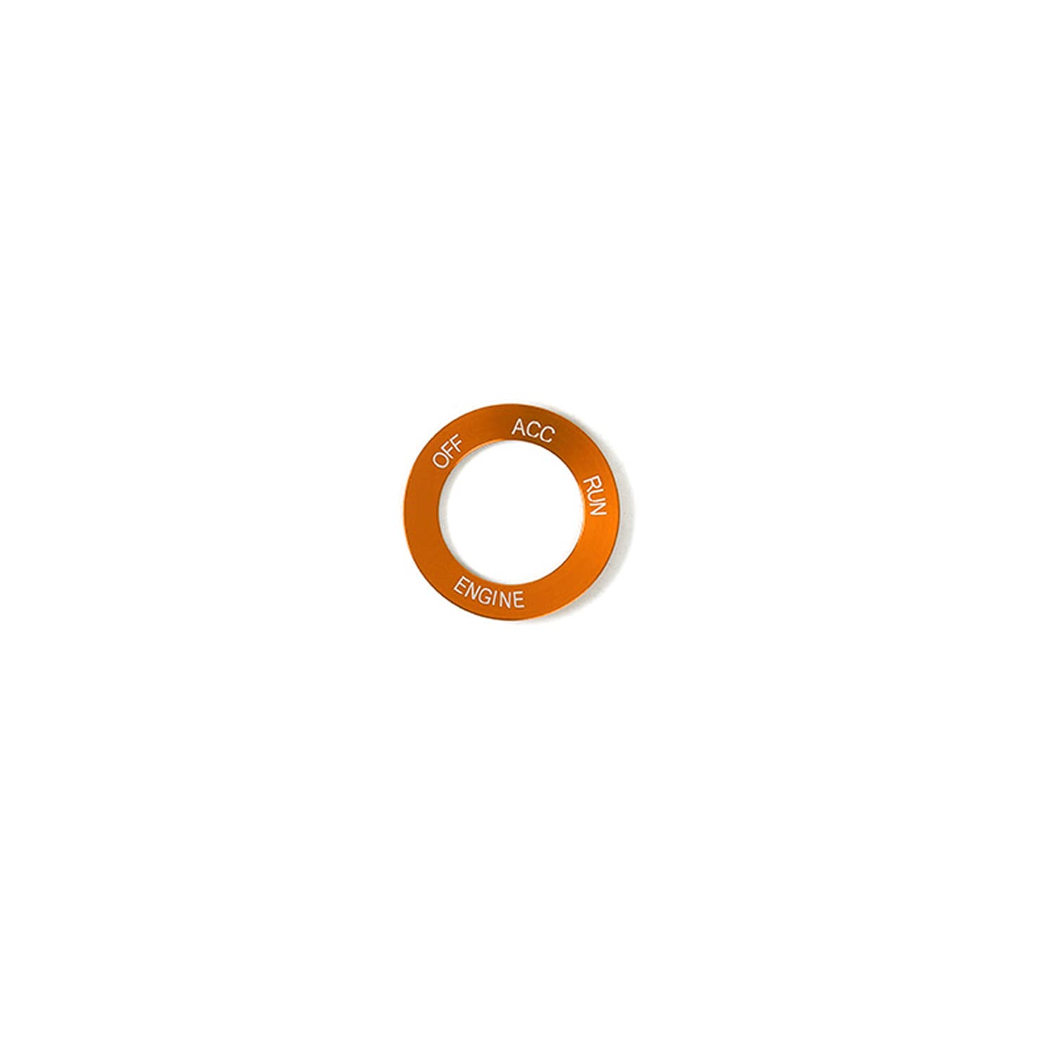 Keptrim Orange Aluminum Alloy Engine Start Stop Trim for 2010-2020 Dodge Challenger, Charger, RAM & 2014 Durango - 1pc Interior Upgrade Accessory for Enhanced Driving Experience