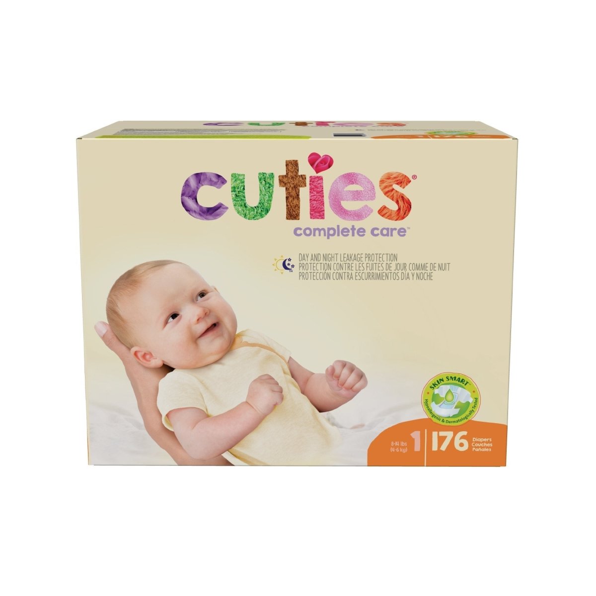 Cuties Complete Care Diapers - Ultra Soft, Hypoallergenic & Leak-Proof Baby Diapers for Newborns & Toddlers | Perfect for Daycare, Travel & Overnight Protection