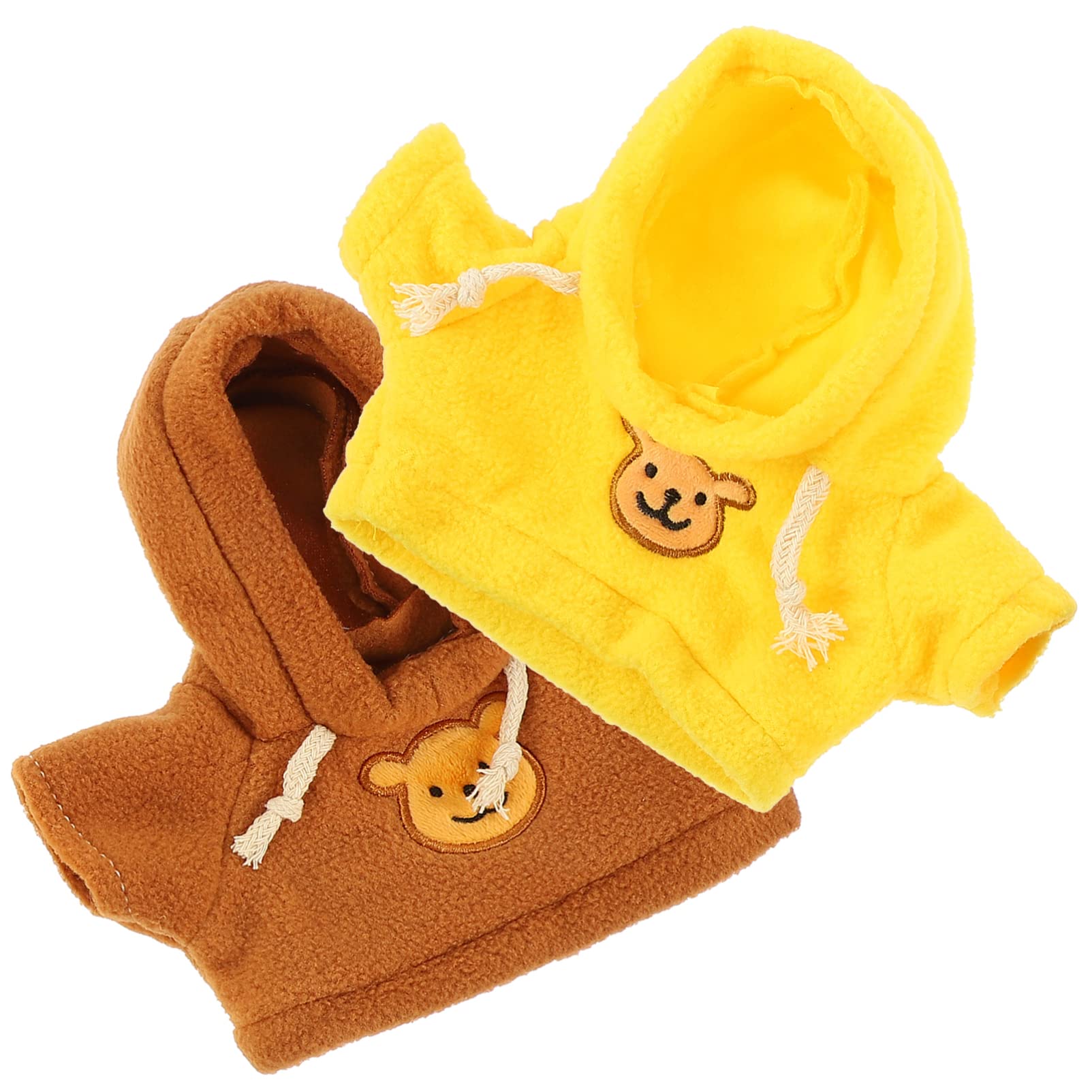 2pcs Plush Doll Clothes for Kids & Stuffed Animals - Cute Bear & Dog Outfits for Decor