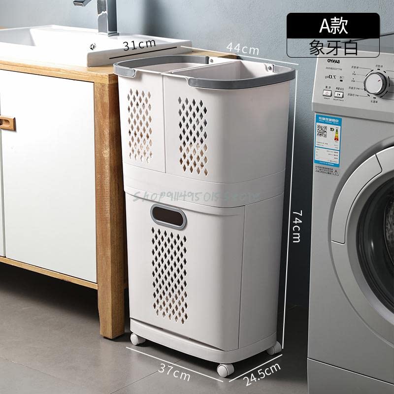 Large Laundry Hamper Basket for Dirty Clothes - Foldable Storage Organizer with Handles for Bathroom, Bedroom & Closet - Multi-Purpose Laundry Basket for Home Organization (White) - Perfect for College Dorms, Apartments & Laundry Rooms