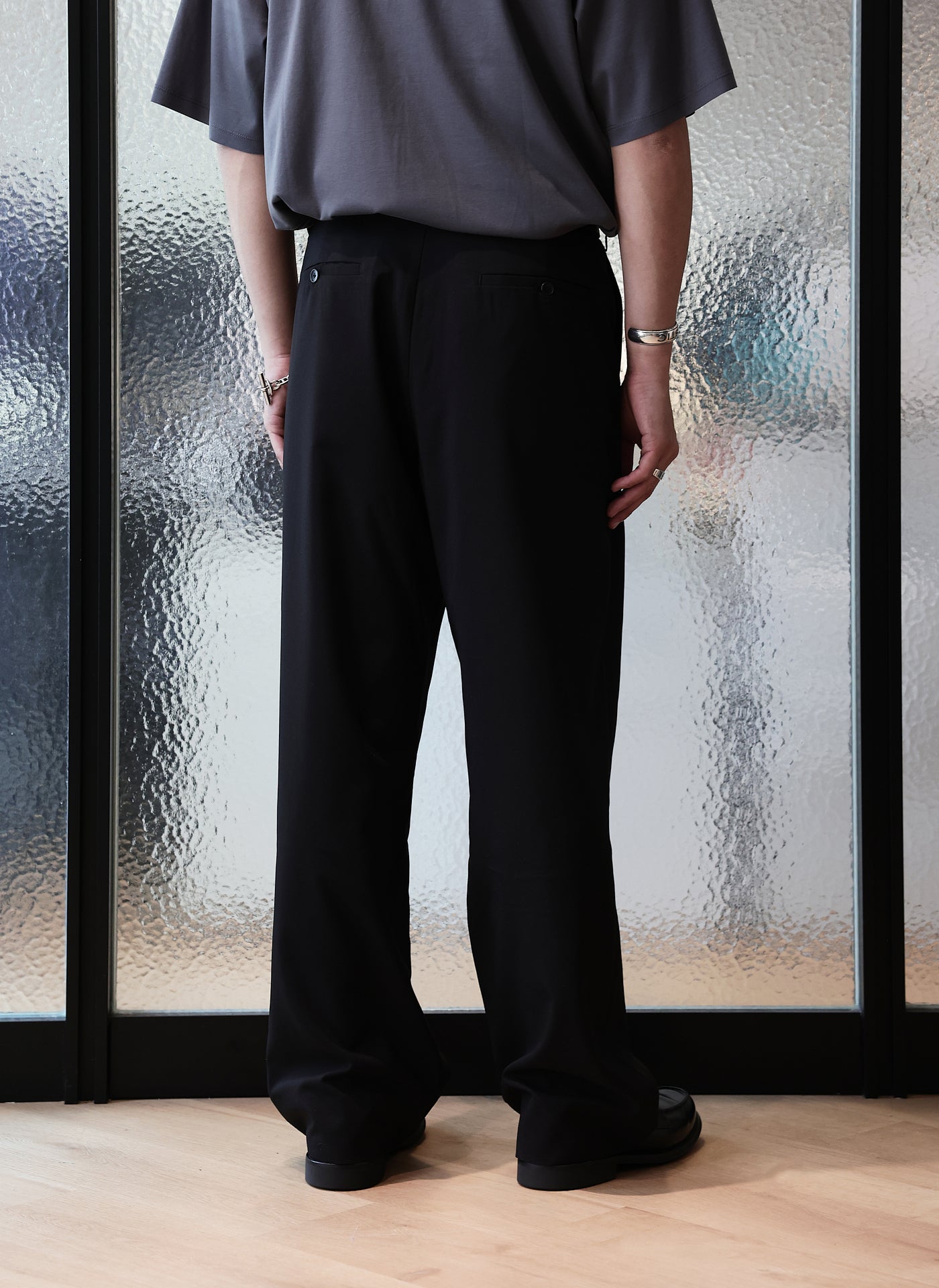 Stylish Polyester Wide Leg Straight Pants for Women - Comfortable High Waist Trousers for Office, Travel & Casual Wear