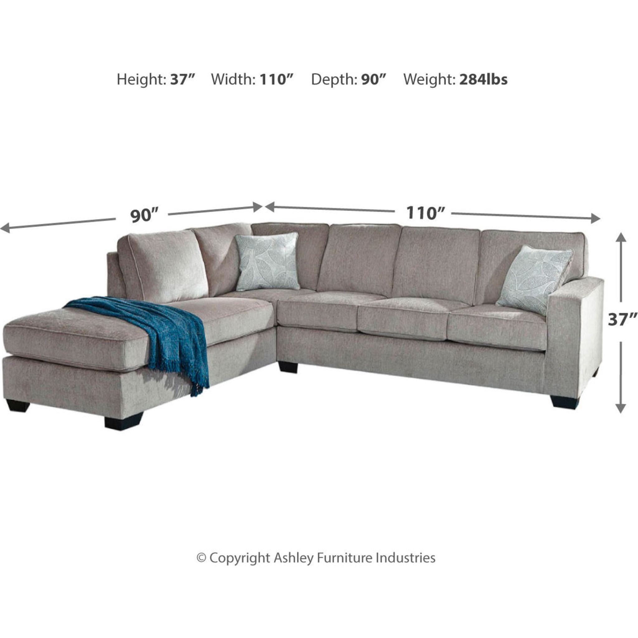 Altari 2-Piece Sleeper Sectional Sofa with Chaise Lounge - Convertible Sleeper Sofa Bed for Small Spaces, Living Room & Guest Room Furniture - Comfortable Modern L-Shaped Couch with Storage