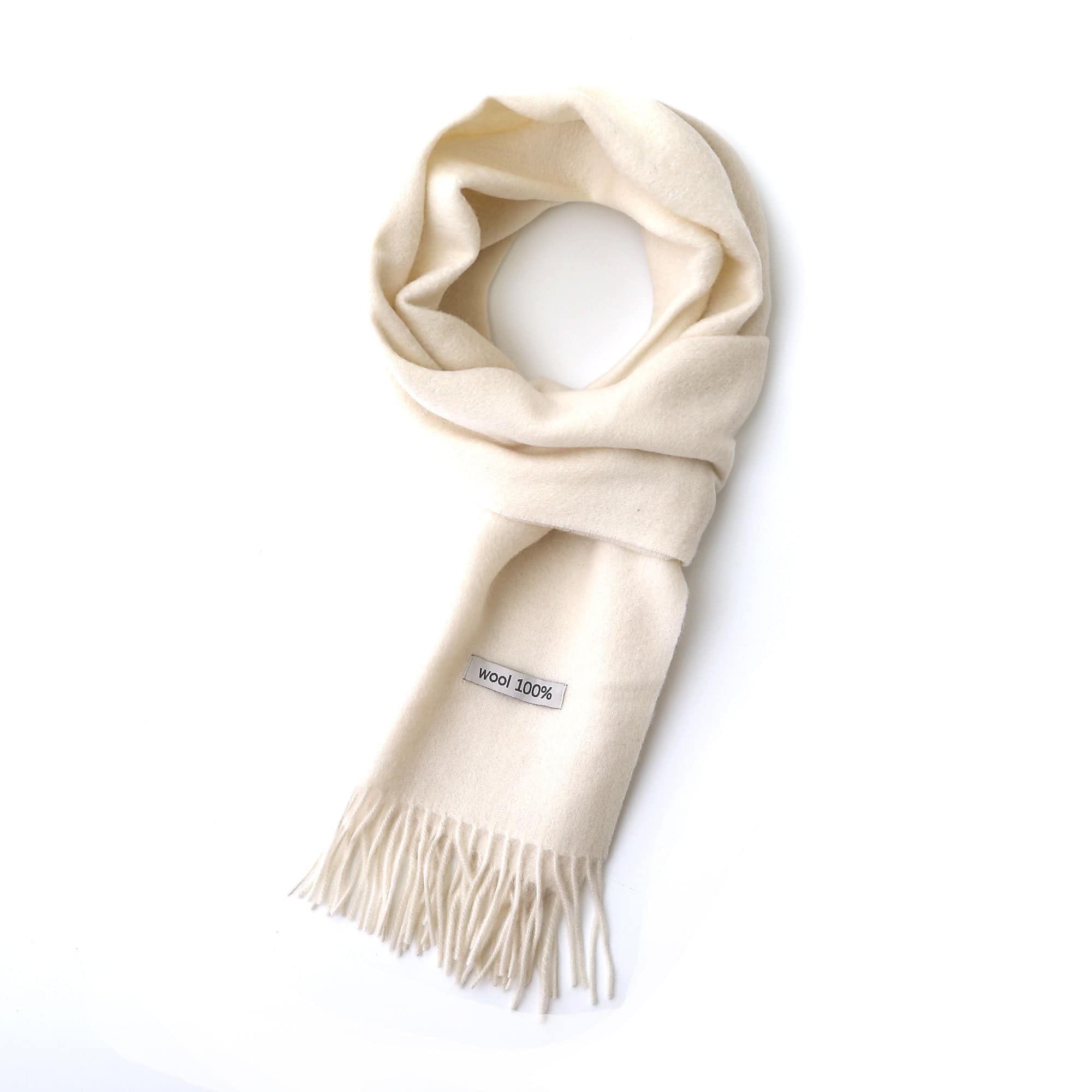 100% Pure Wool Scarf for Men & Women - Soft Warm Winter Accessory in Luxury Solid Colors with Gift Box - Perfect for Cold Weather, Outdoor Activities & Holiday Gifts
