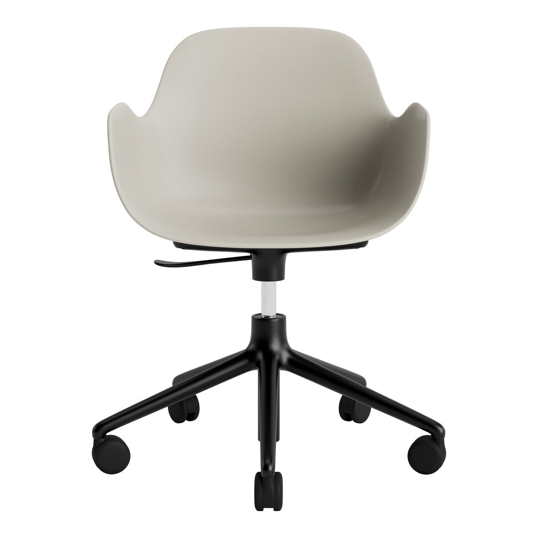 Modern Form Armchair with 5W Swivel Base & Gas Lift Mechanism - Ergonomic Office Chair for Home & Workspace Comfort