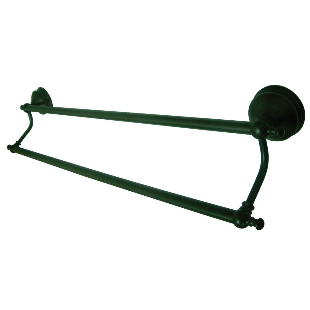Oil Rubbed Bronze 24-Inch Double Towel Bar Rack - Bathroom Accessories for Modern & Traditional Homes - Perfect for Bathrooms, Spas, and Guest Rooms - BA7613ORB