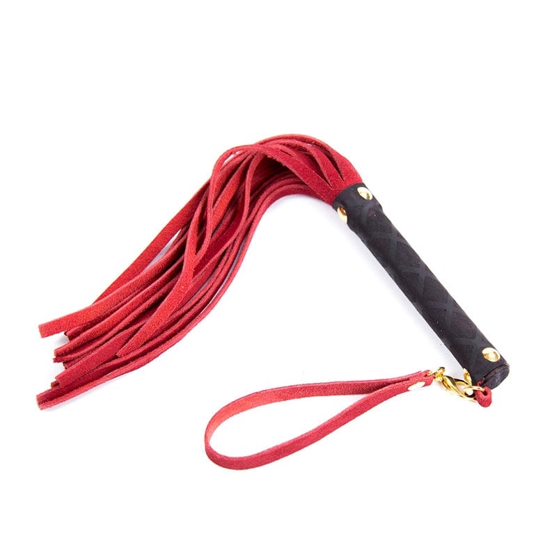 Premium Mini Leather Flogger - Soft Red BDSM Toy for Sensual Play, Spanking & Couples Bonding | Perfect for Beginners & Intimate Scenes